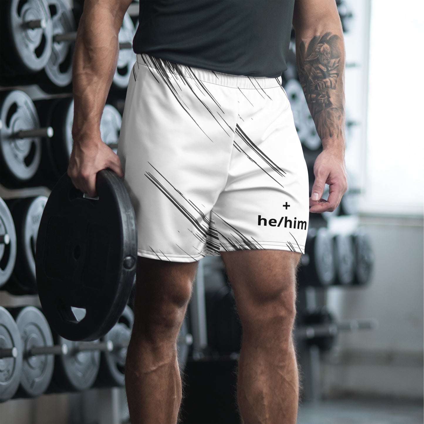 + Brand he/him Pronouns Unisex Athletic Long Shorts