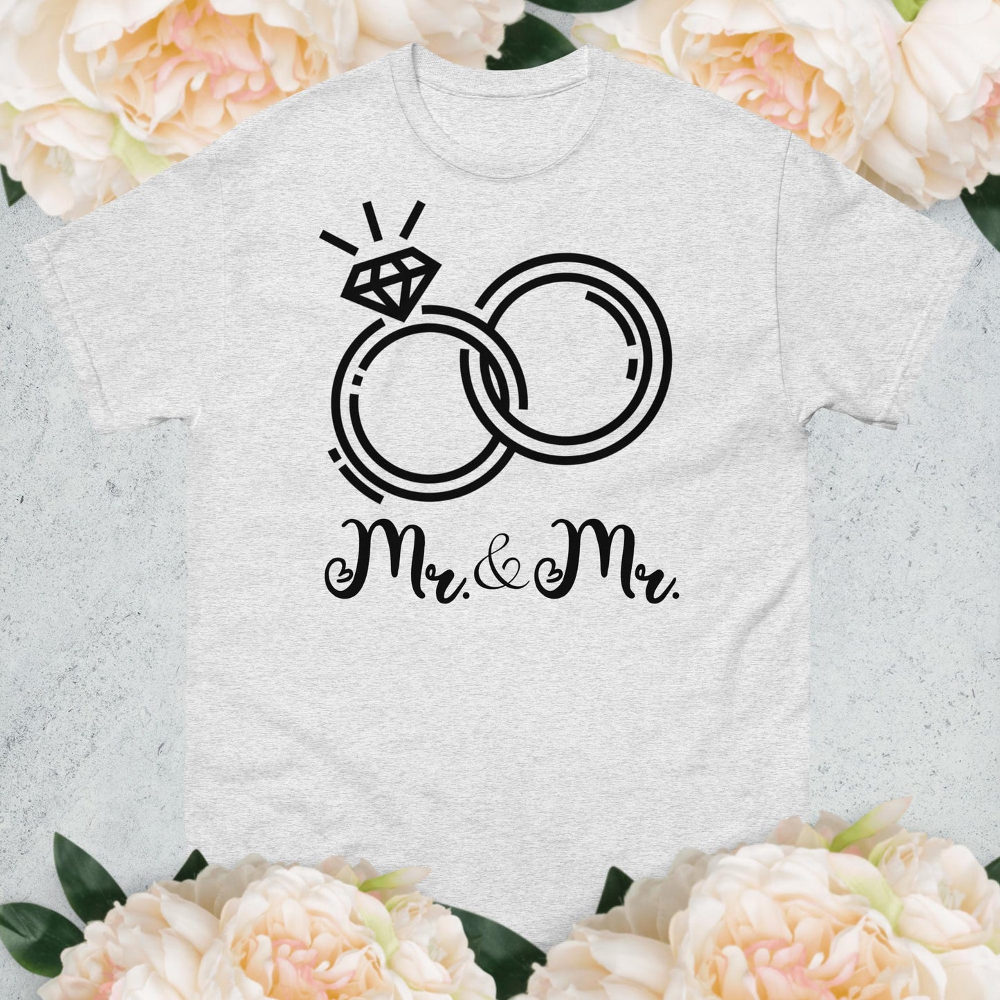 Mr & Mr Wedding Rings Unisex Classic Tee