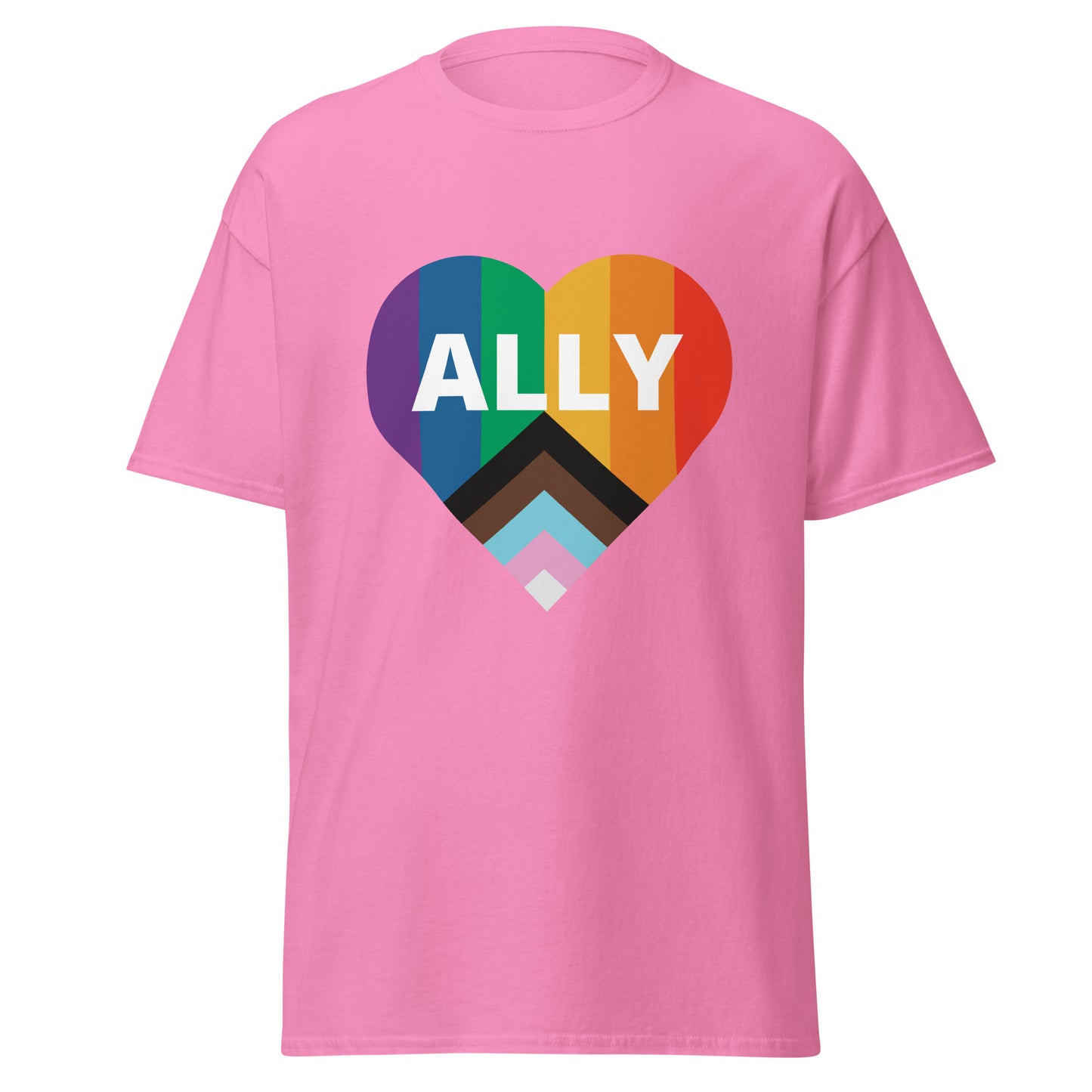 Ally Pride Flag Heart Unisex Classic Tee