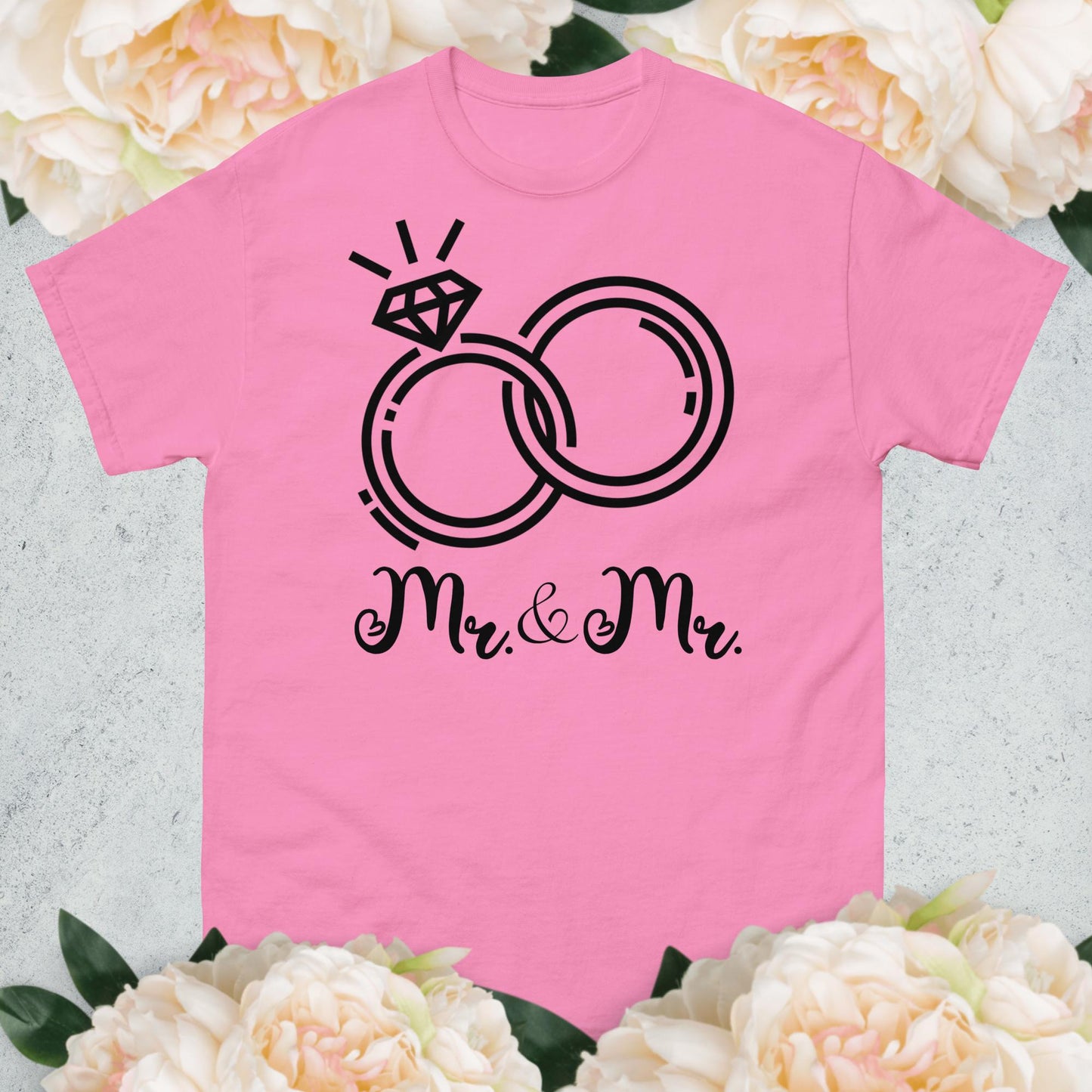 Mr & Mr Wedding Rings Unisex Classic Tee