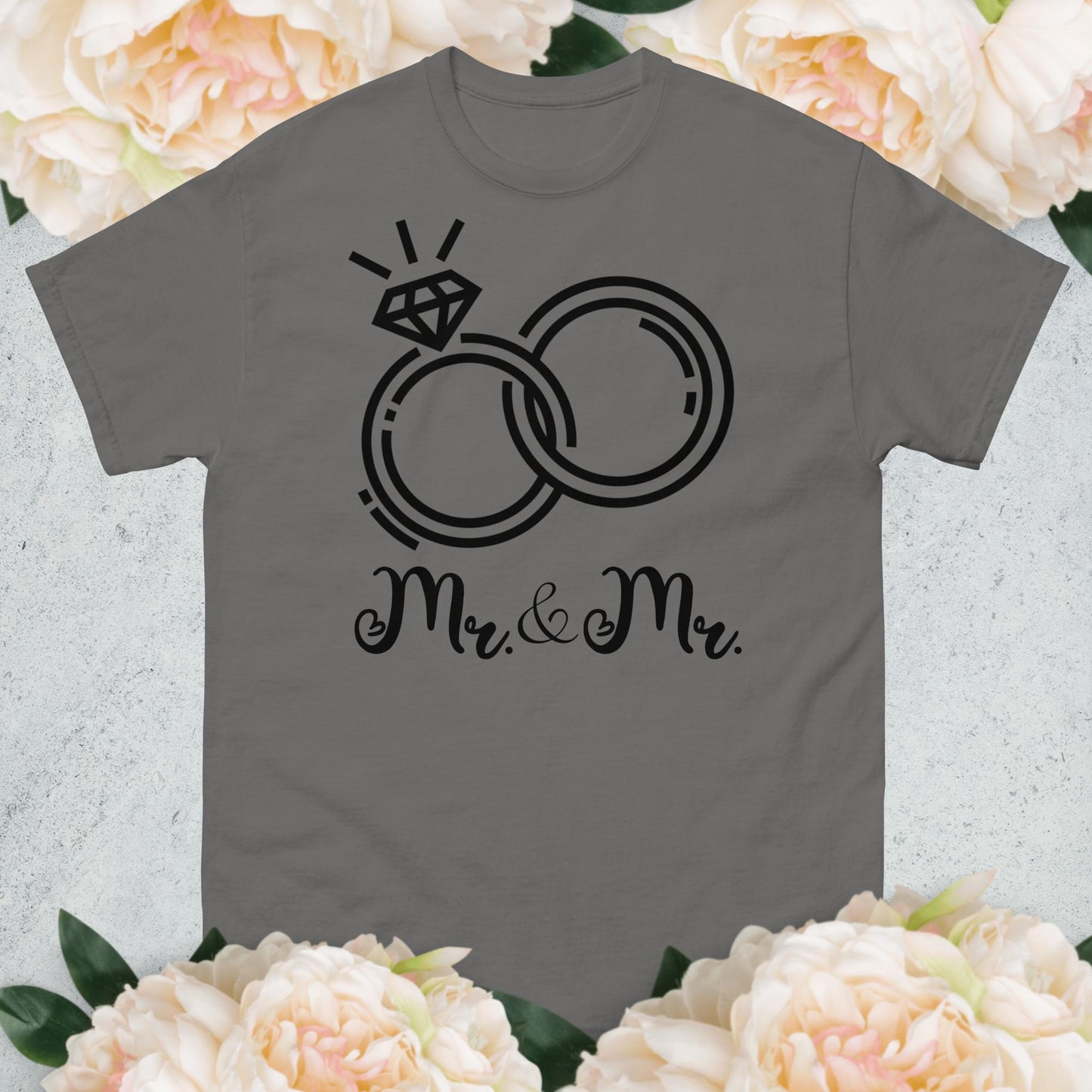 Mr & Mr Wedding Rings Unisex Classic Tee