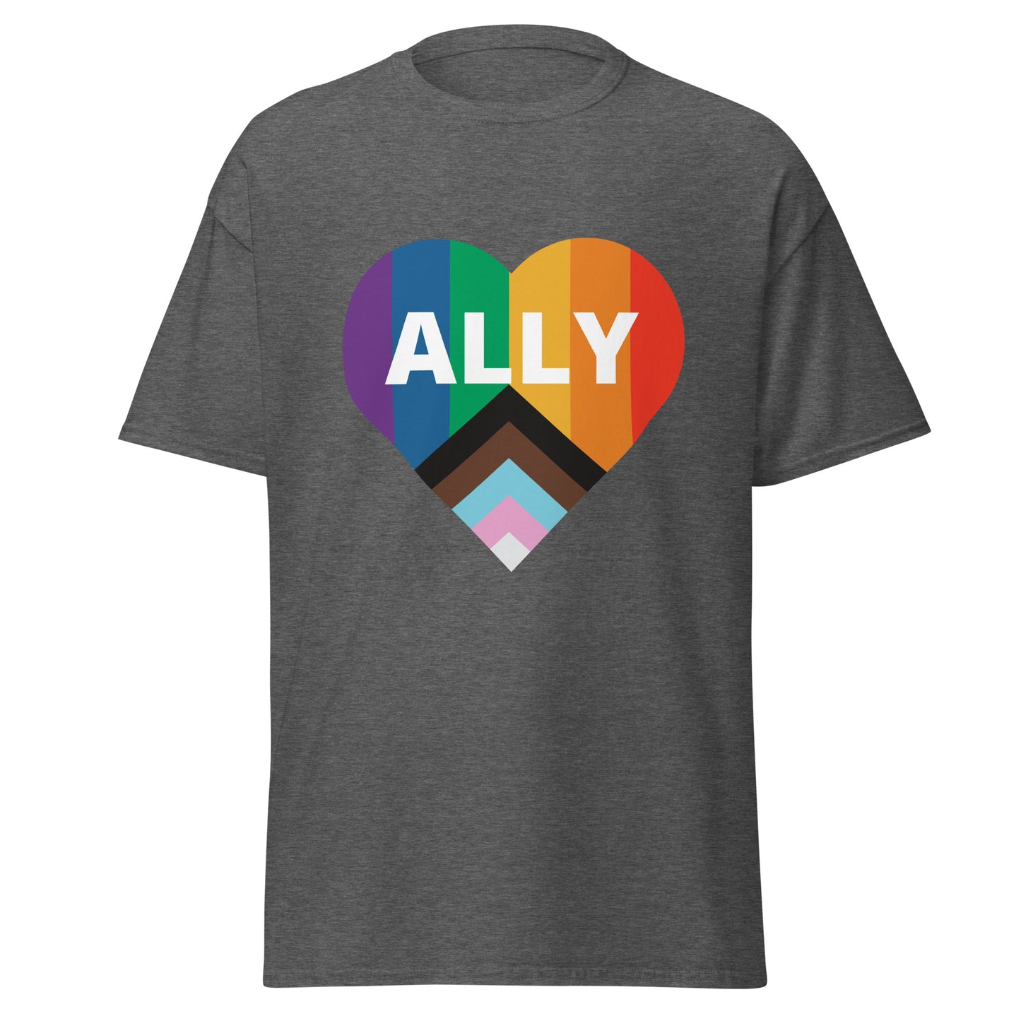 Ally Pride Flag Heart Unisex Classic Tee