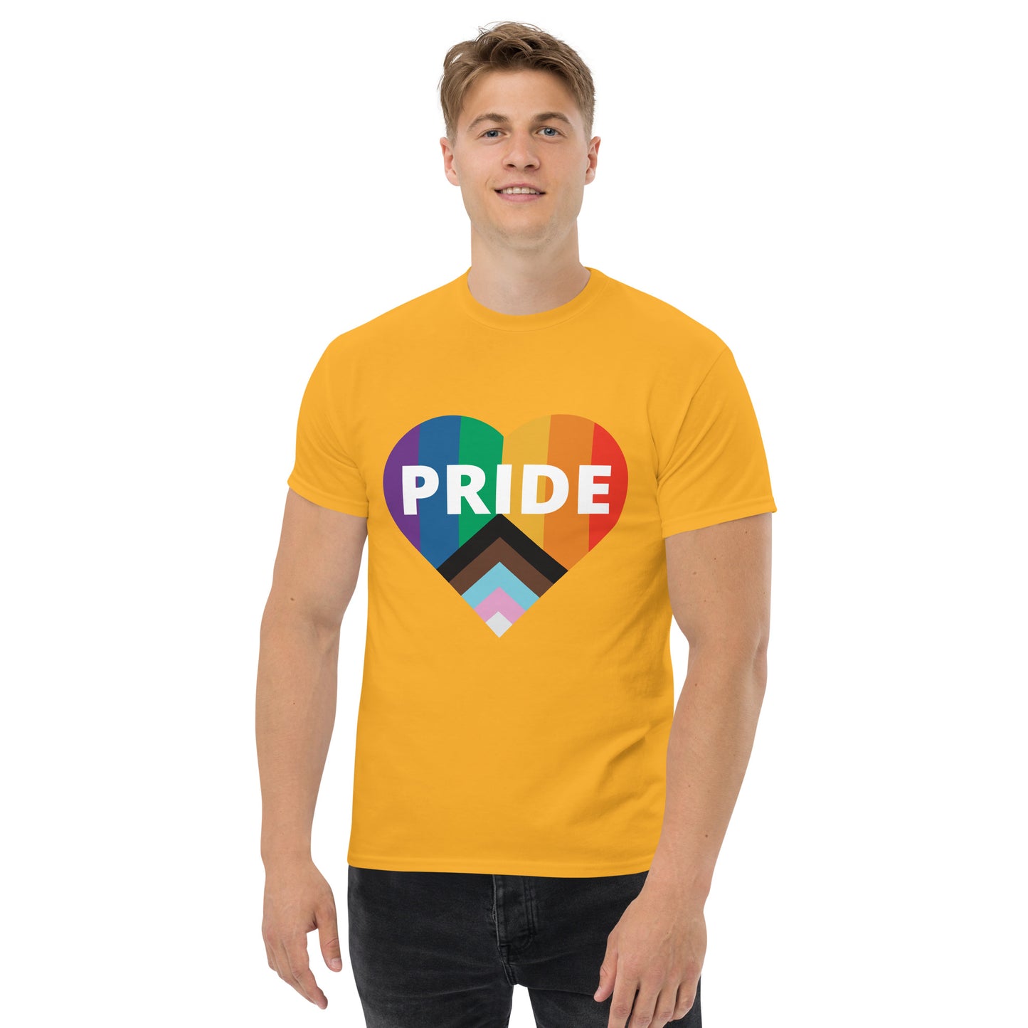 Pride Flag Heart Unisex Classic Tee