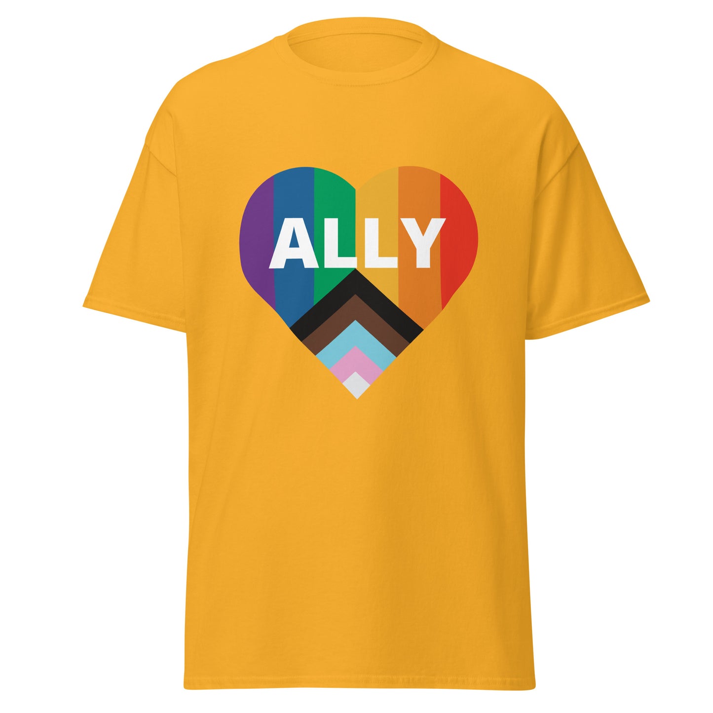 Ally Pride Flag Heart Unisex Classic Tee