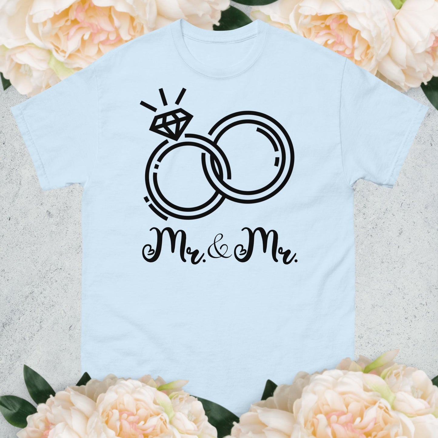 Mr & Mr Wedding Rings Unisex Classic Tee