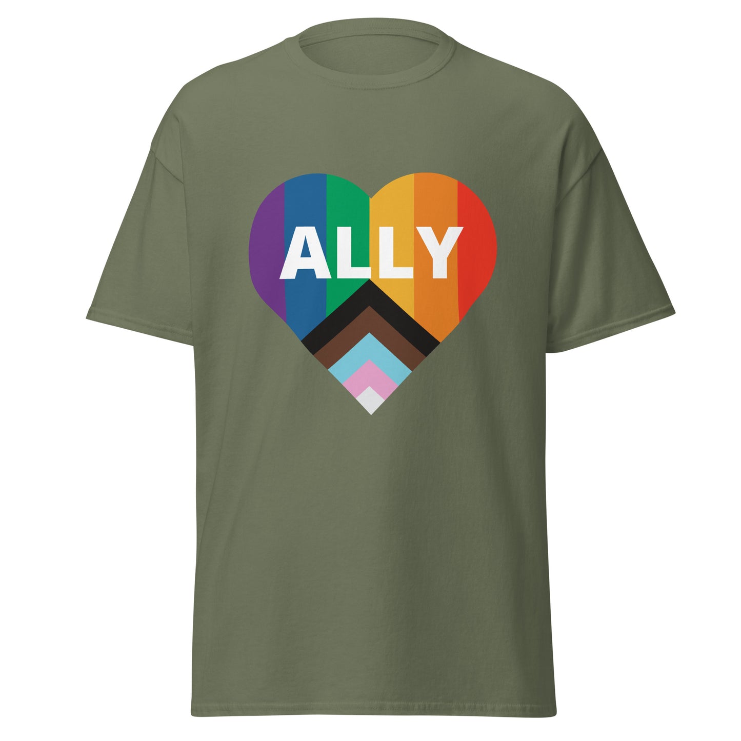 Ally Pride Flag Heart Unisex Classic Tee