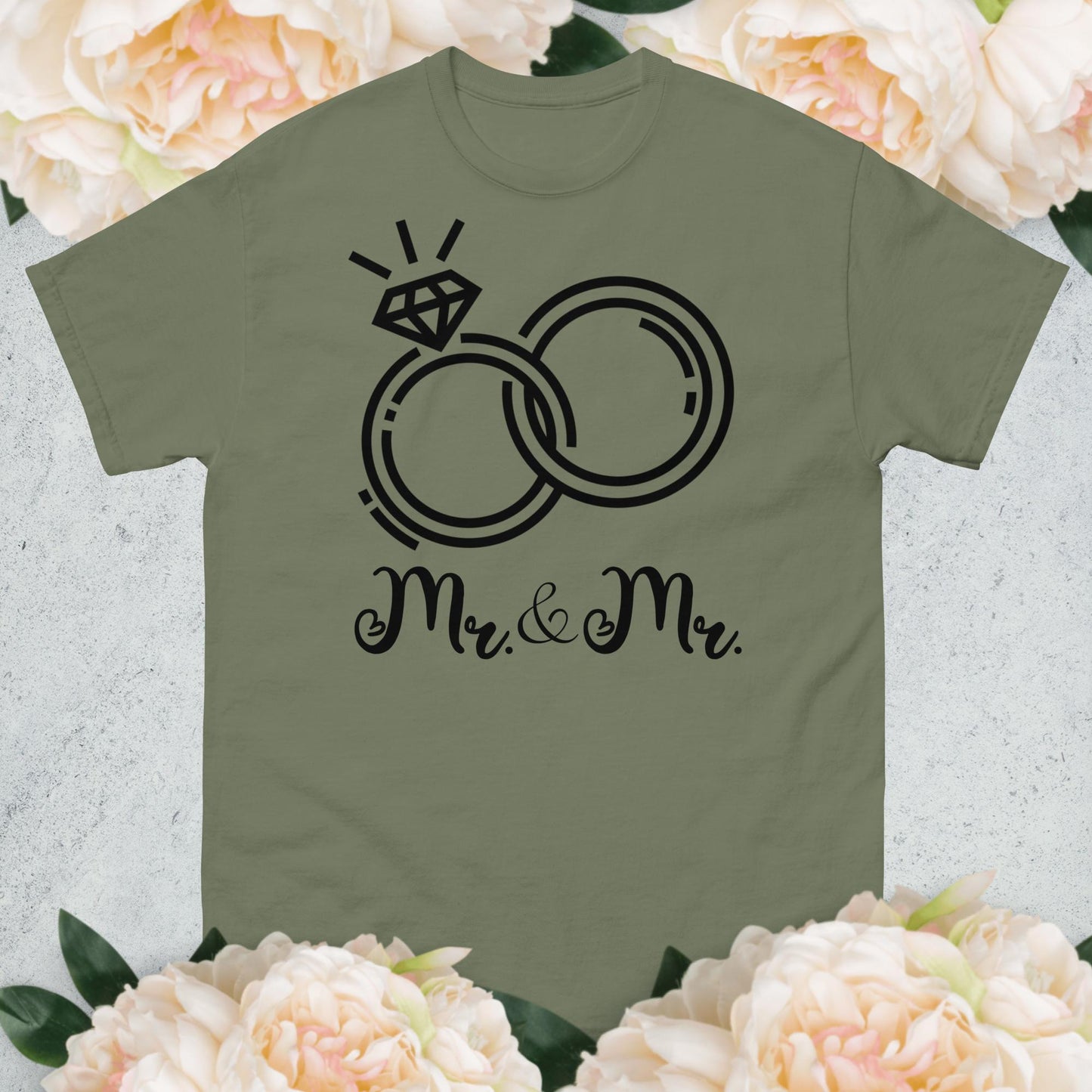 Mr & Mr Wedding Rings Unisex Classic Tee