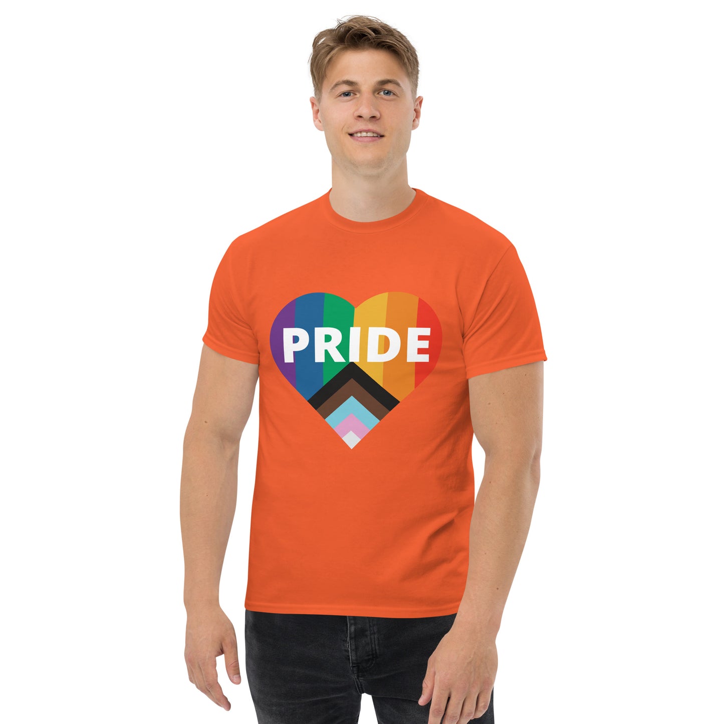 Pride Flag Heart Unisex Classic Tee