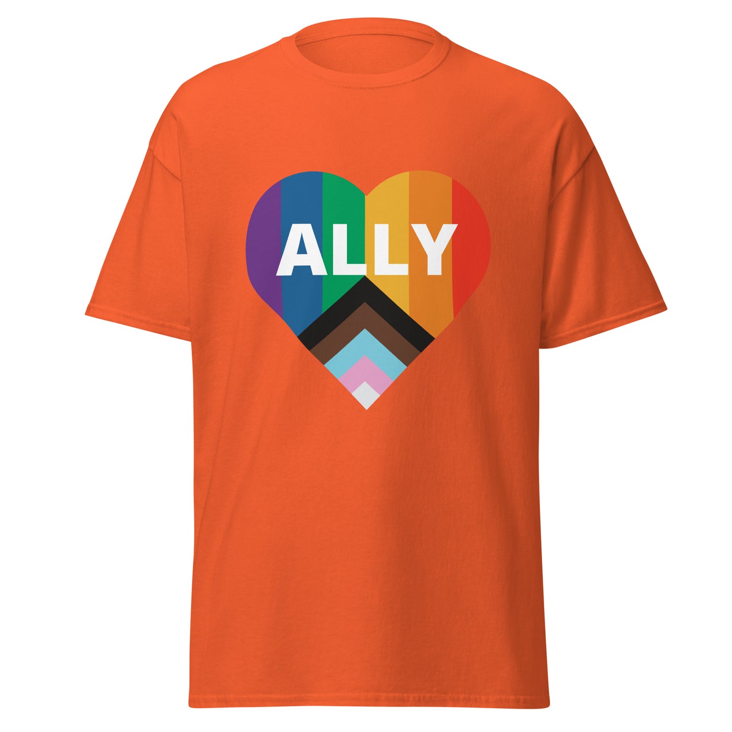 Ally Pride Flag Heart Unisex Classic Tee