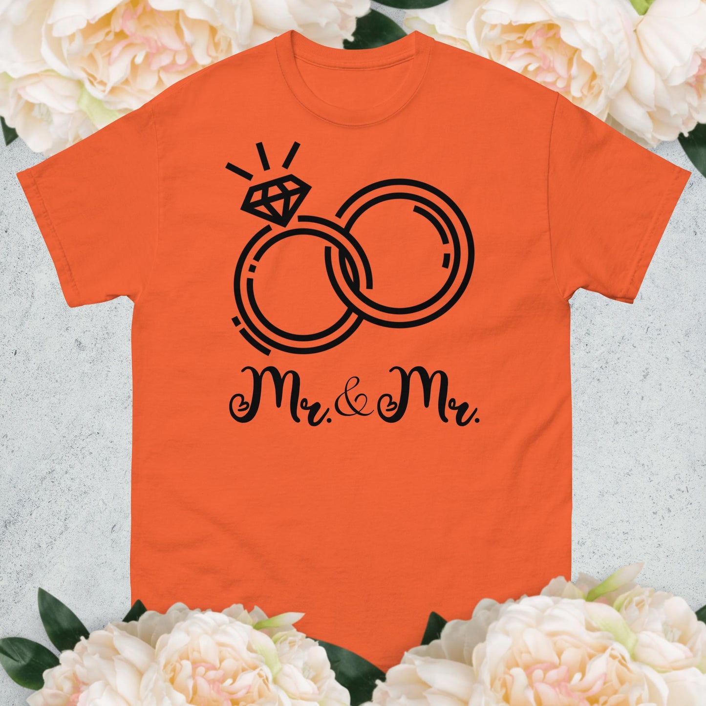 Mr & Mr Wedding Rings Unisex Classic Tee