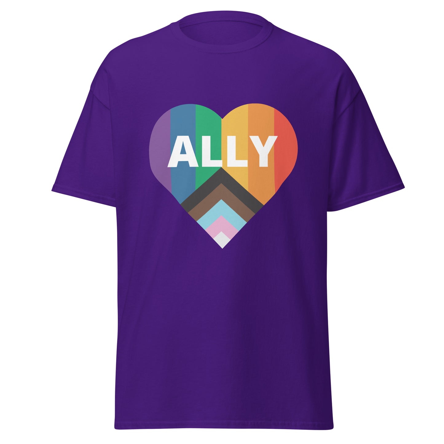 Ally Pride Flag Heart Unisex Classic Tee