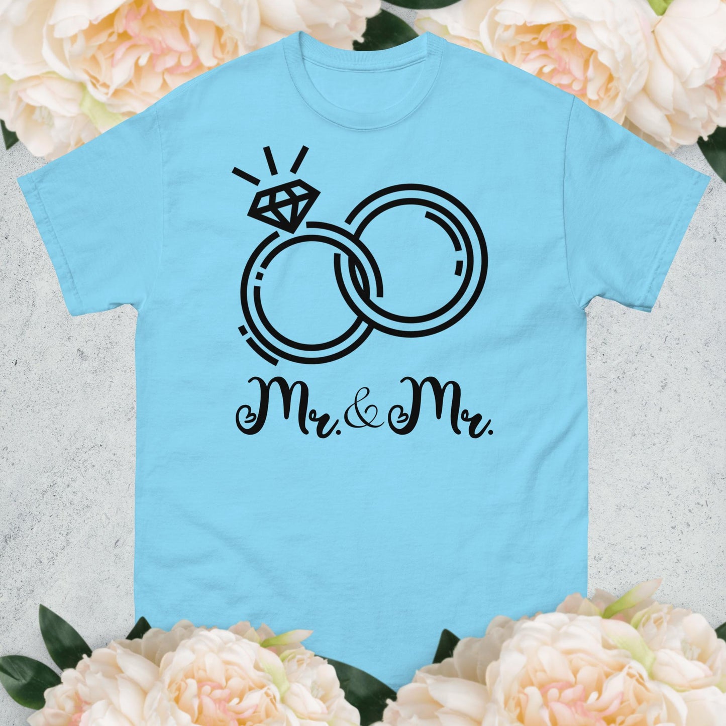 Mr & Mr Wedding Rings Unisex Classic Tee