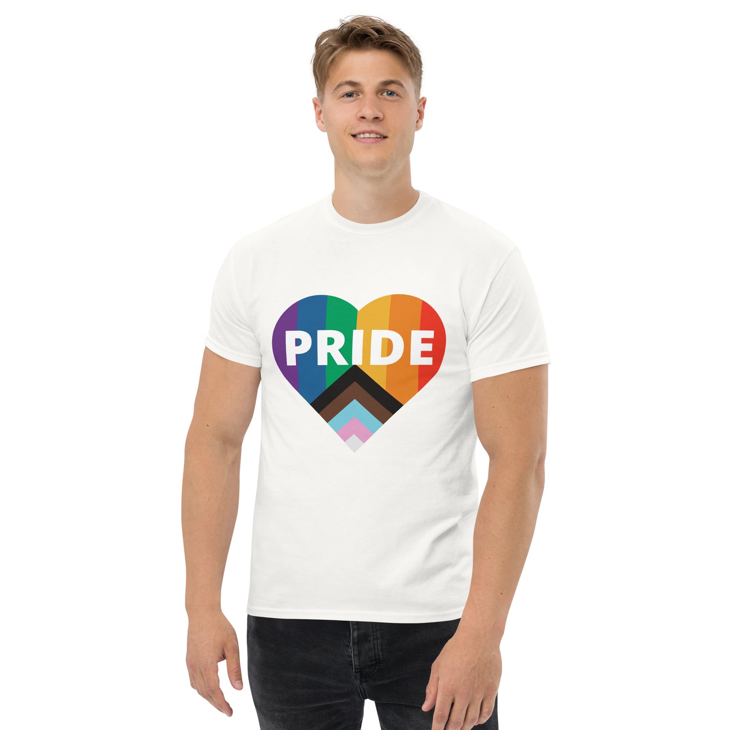 Pride Flag Heart Unisex Classic Tee