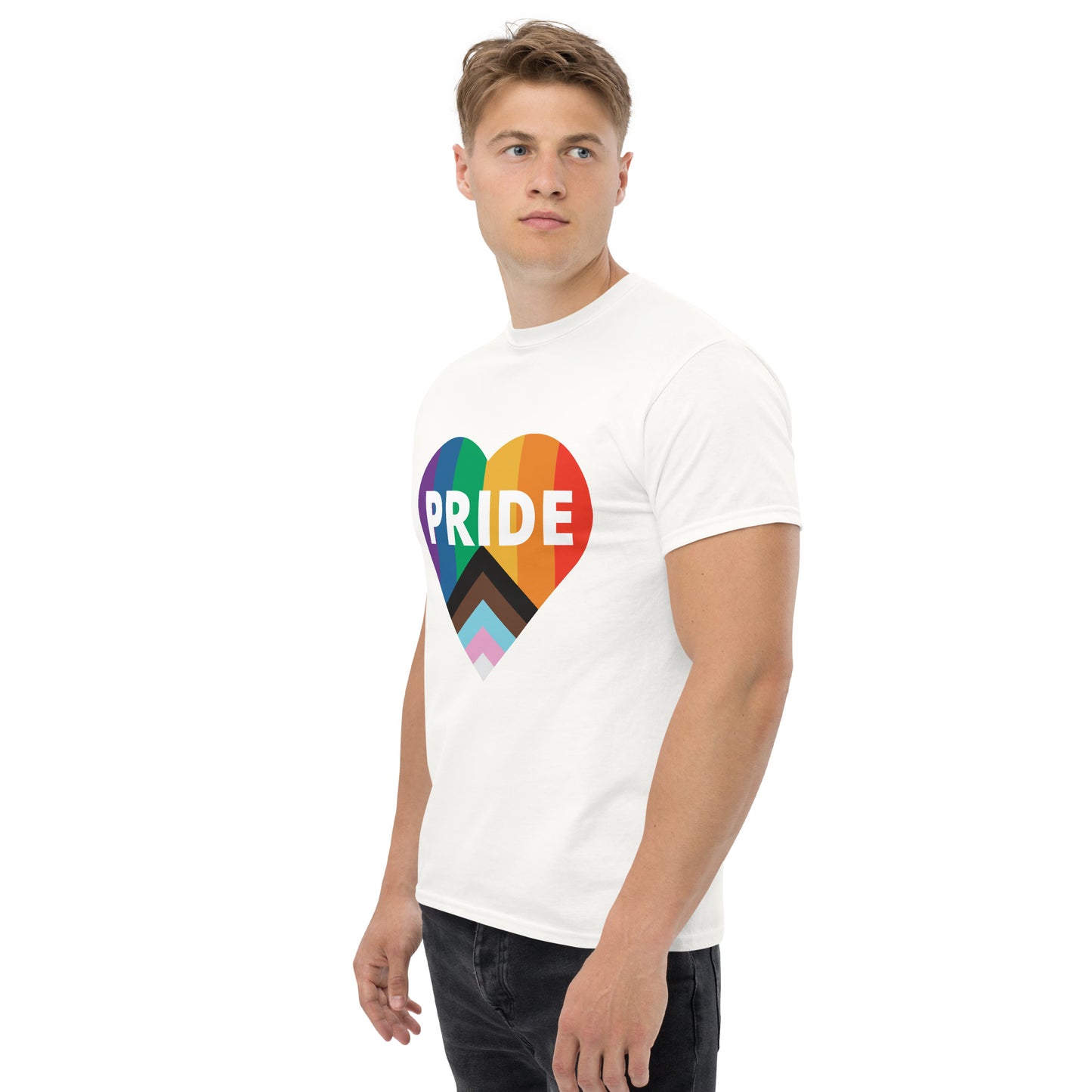 Pride Flag Heart Unisex Classic Tee