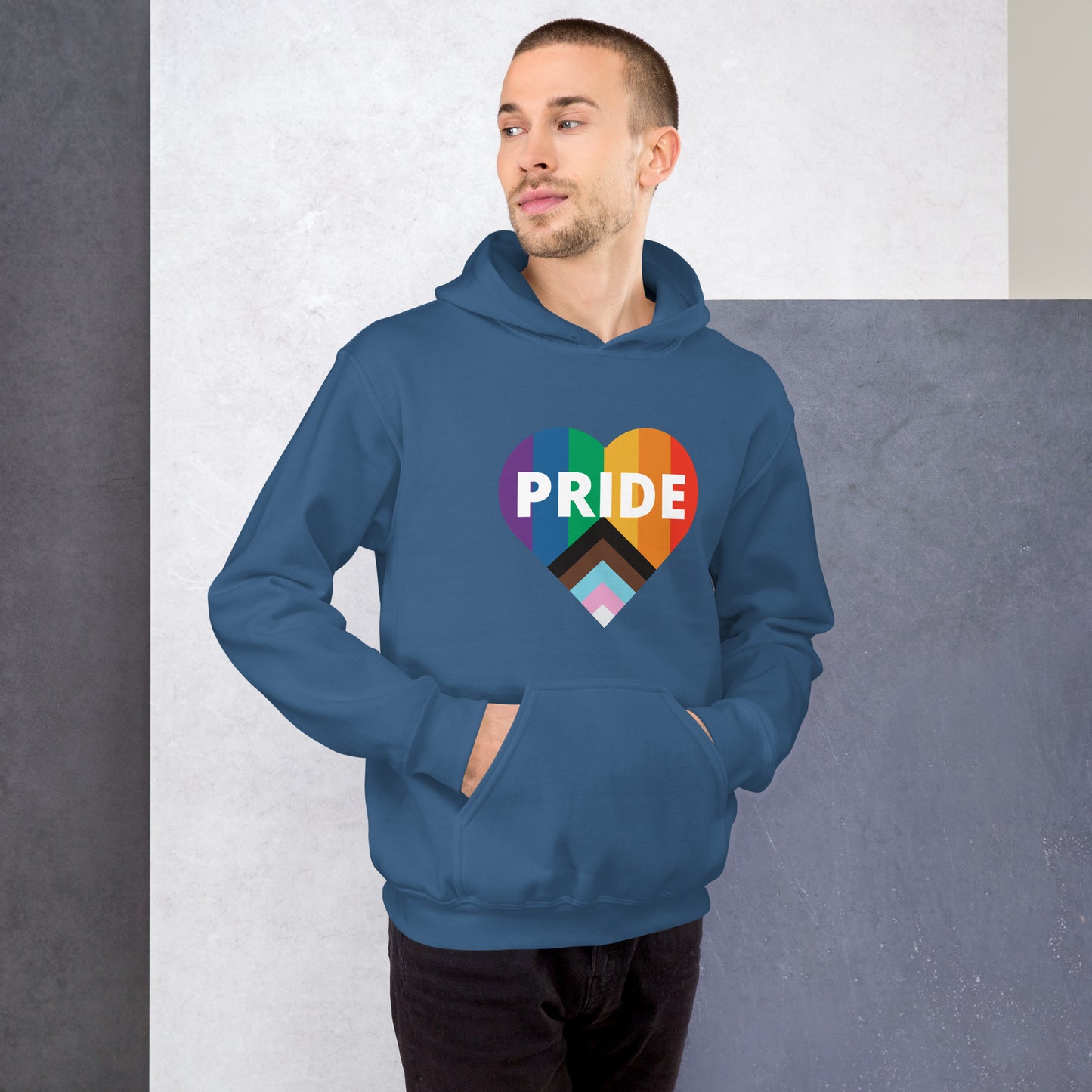 Pride Flag Heart Unisex Hoodie