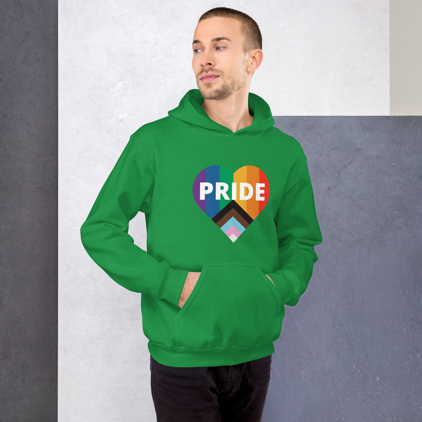 Pride Flag Heart Unisex Hoodie