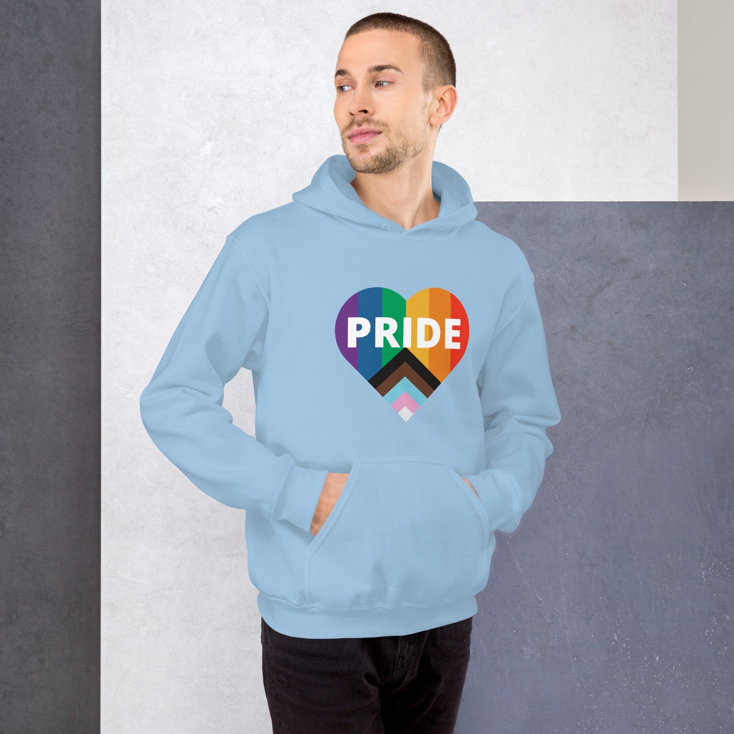 Pride Flag Heart Unisex Hoodie