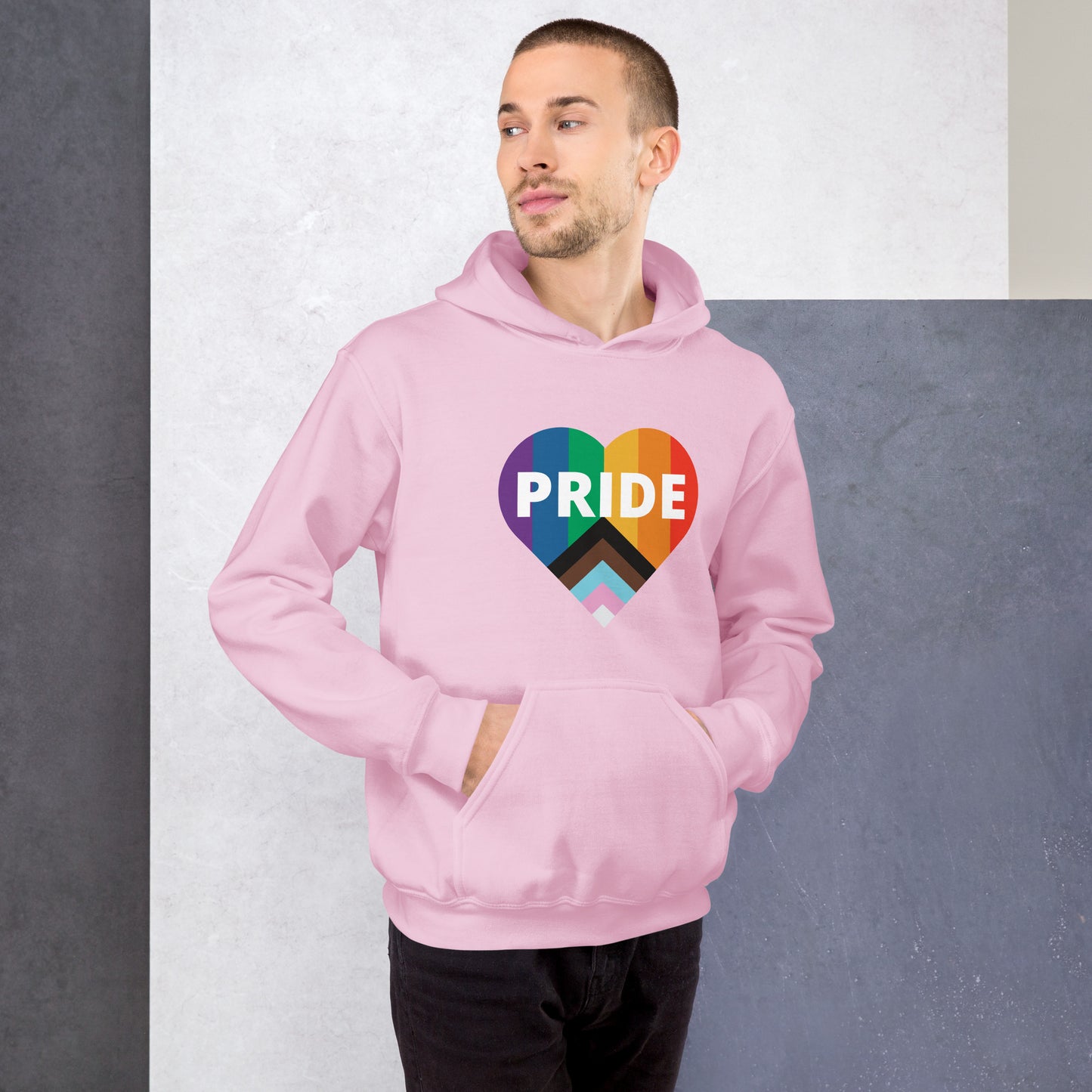 Pride Flag Heart Unisex Hoodie