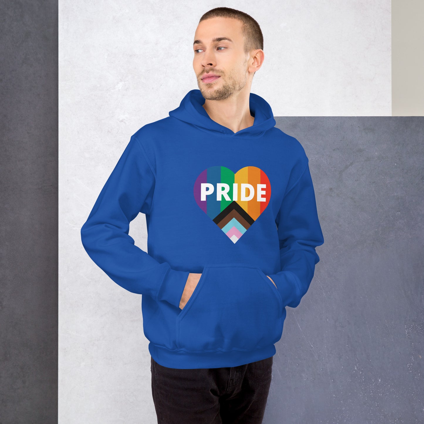 Pride Flag Heart Unisex Hoodie