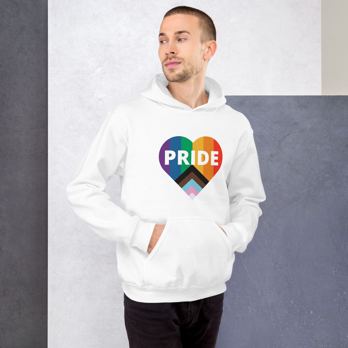 Pride Flag Heart Unisex Hoodie