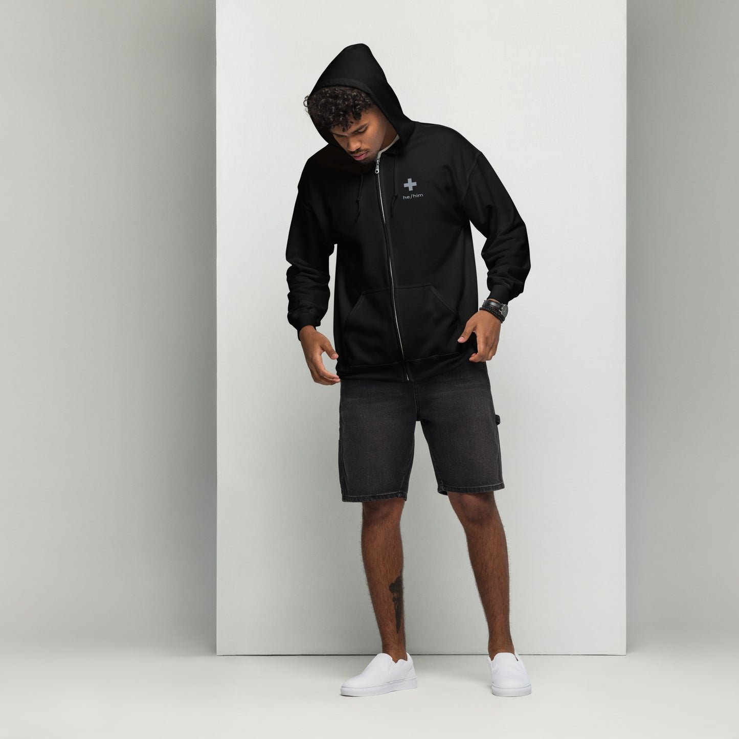 + Brand he/him Unisex Heavy Blend Zip Hoodie