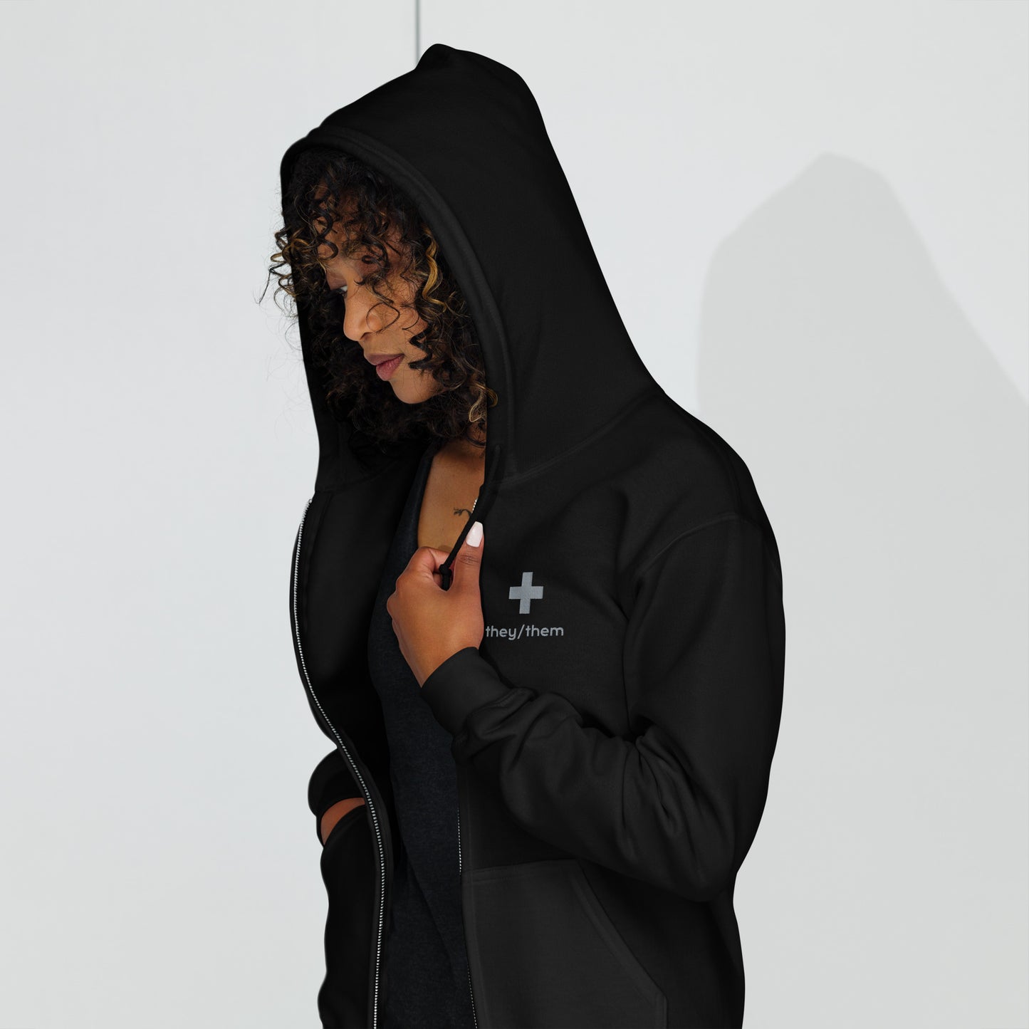 + Brand they/them Unisex Heavy Blend Zip Hoodie