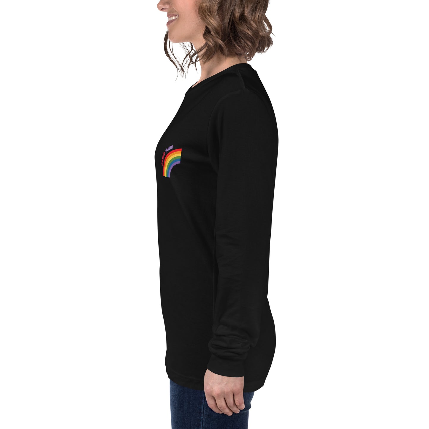 Proud Mum Small Logo Unisex Long Sleeve Tee