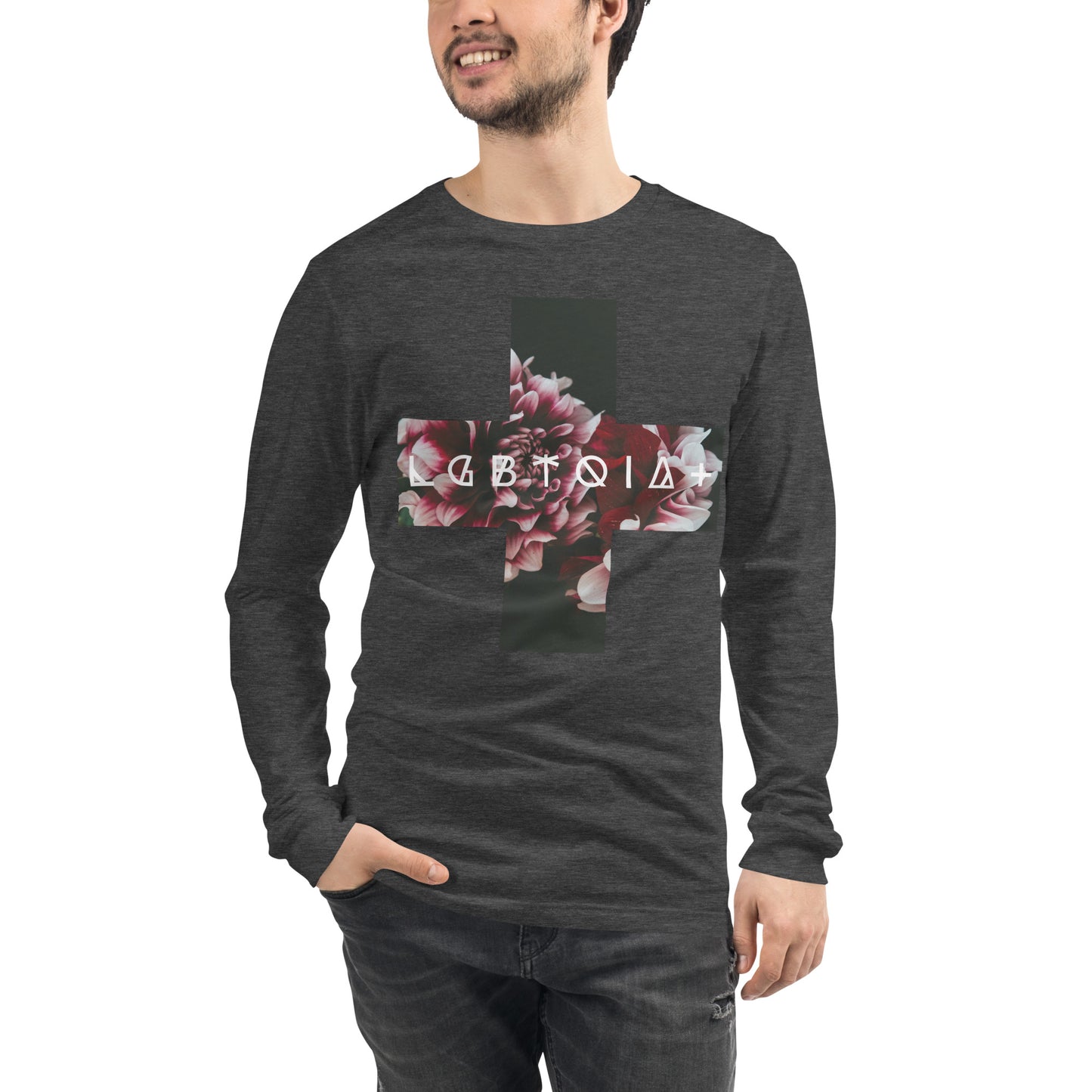 + Brand LGBTQIA+ Flowers Unisex Long Sleeve Tee