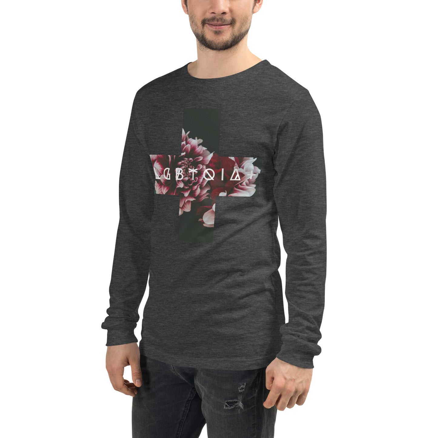 + Brand LGBTQIA+ Flowers Unisex Long Sleeve Tee