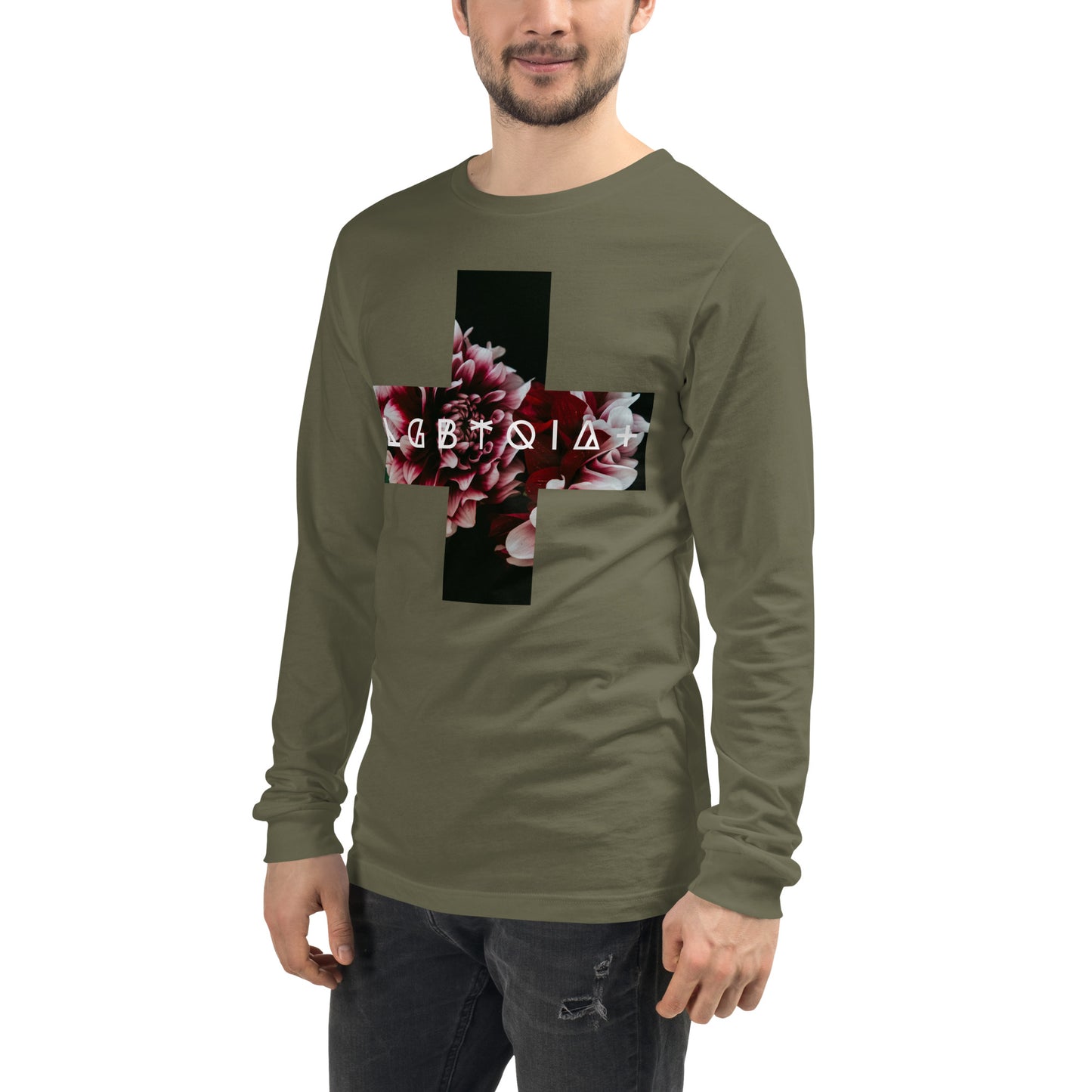 + Brand LGBTQIA+ Flowers Unisex Long Sleeve Tee