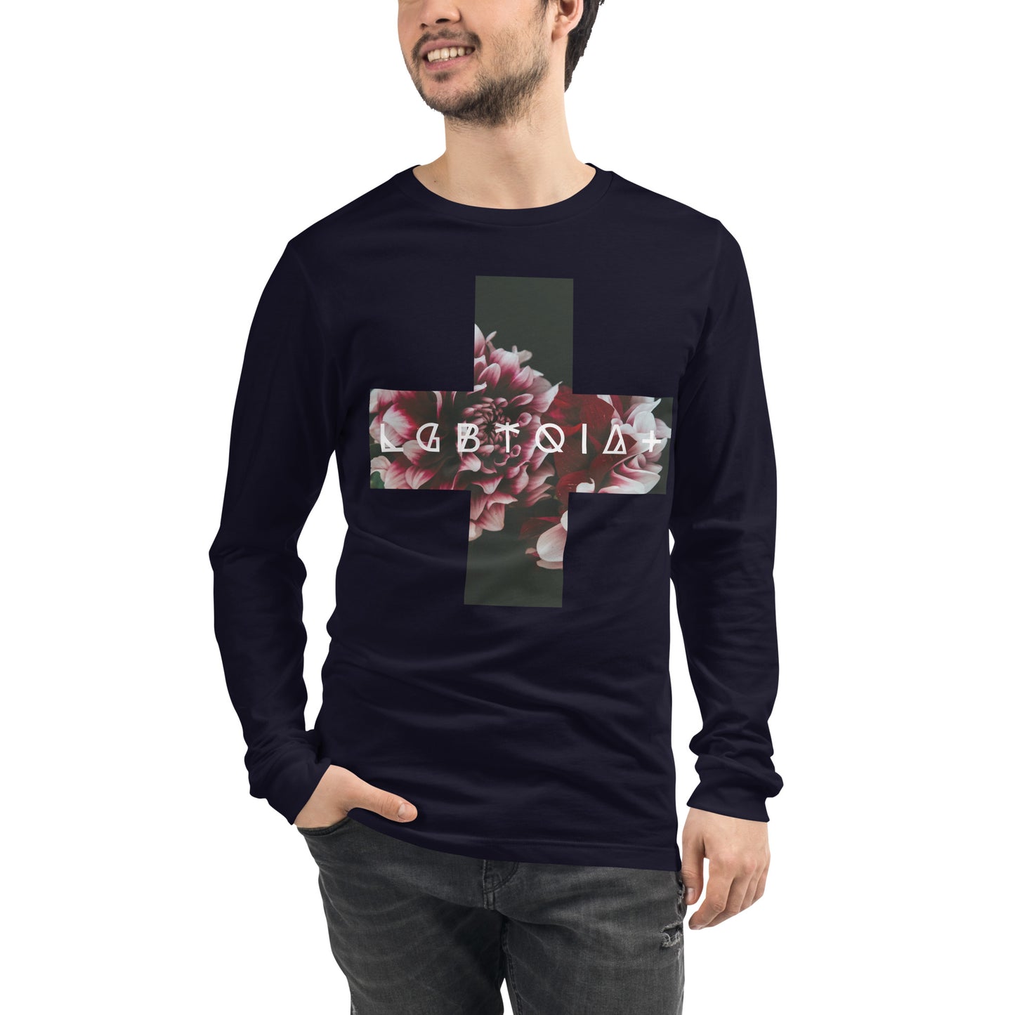 + Brand LGBTQIA+ Flowers Unisex Long Sleeve Tee