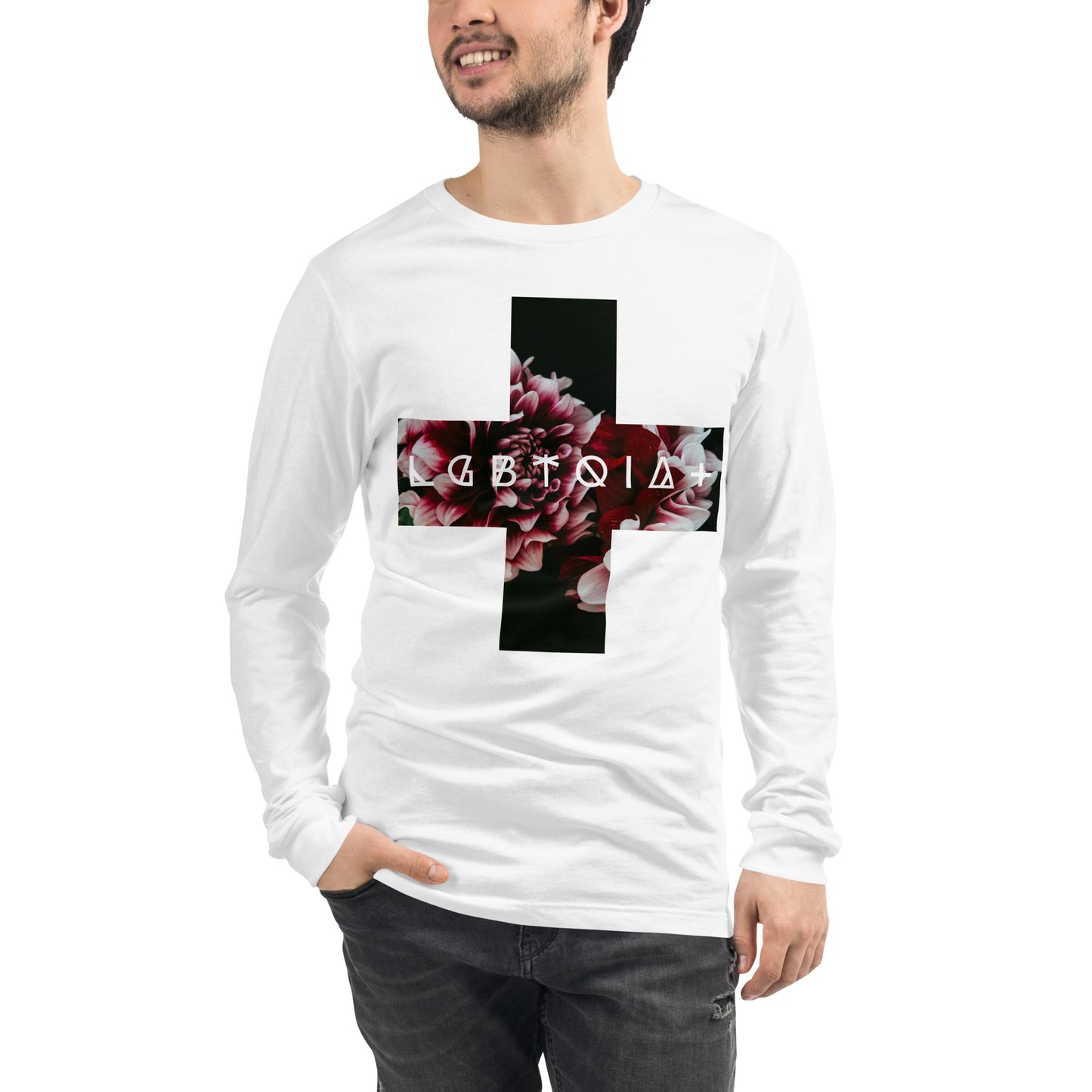 + Brand LGBTQIA+ Flowers Unisex Long Sleeve Tee