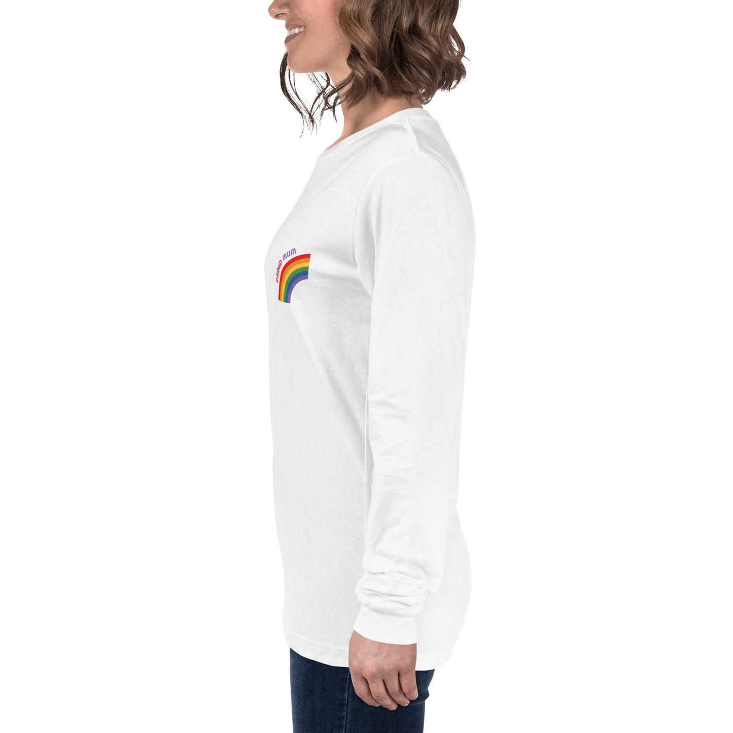 Proud Mum Small Logo Unisex Long Sleeve Tee