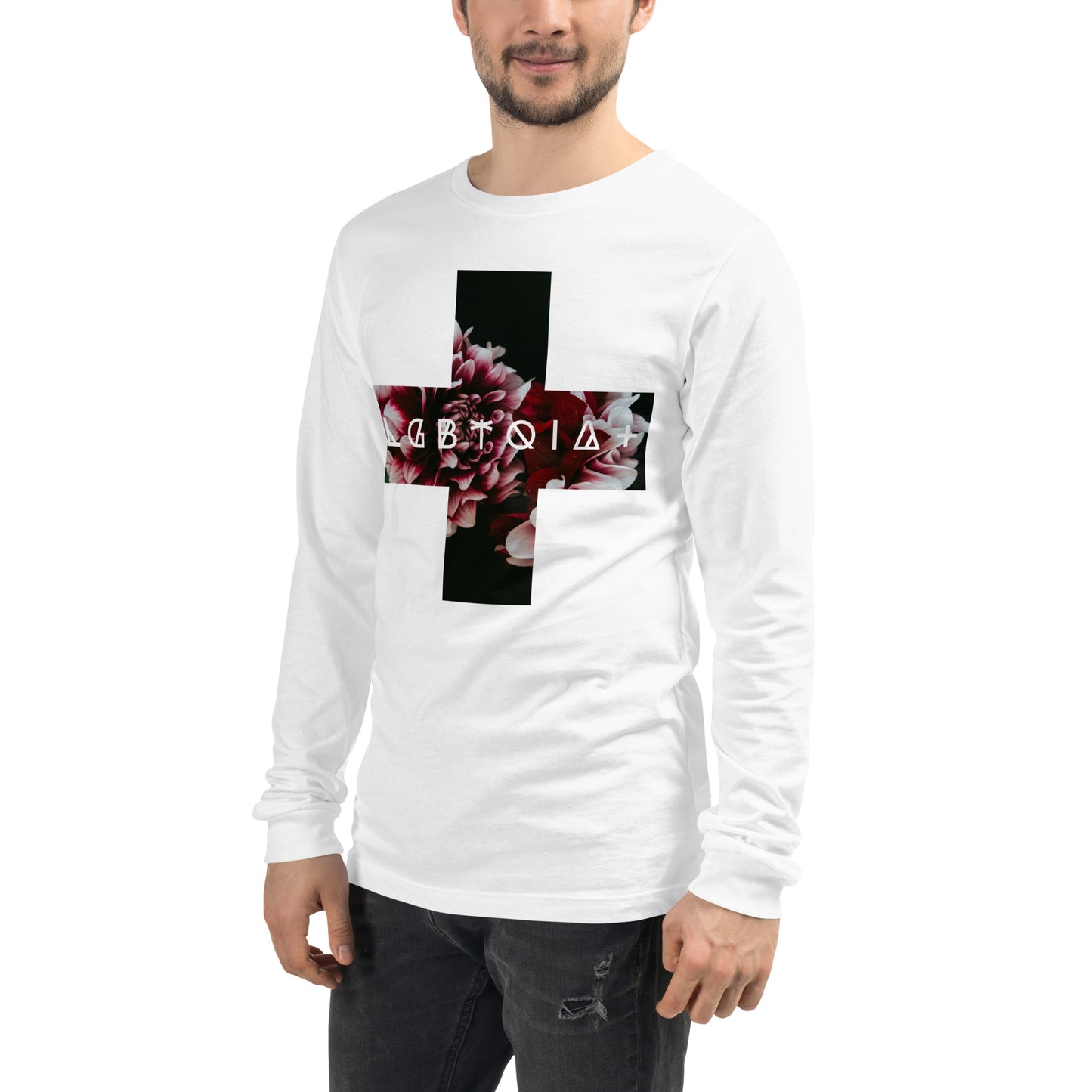 + Brand LGBTQIA+ Flowers Unisex Long Sleeve Tee