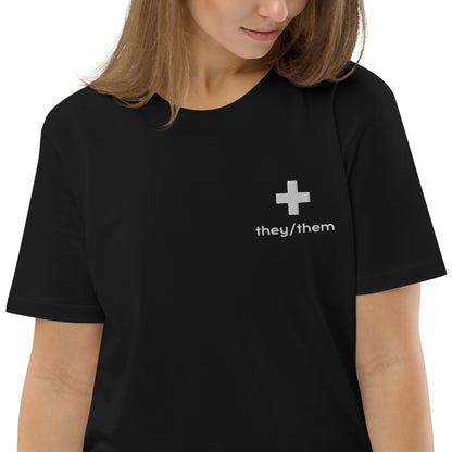 + Brand they/them Pronouns Unisex Organic Cotton T-Shirt - Various Colours
