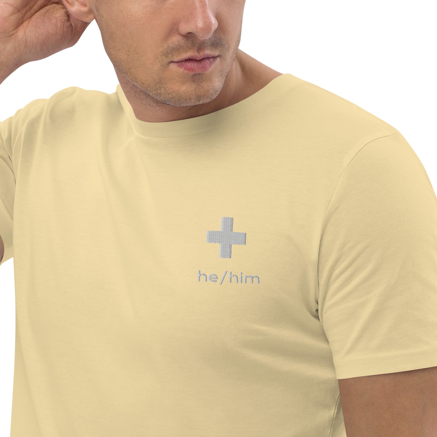 + Brand he/him Pronouns Unisex Organic Cotton T-Shirt - Various Colours