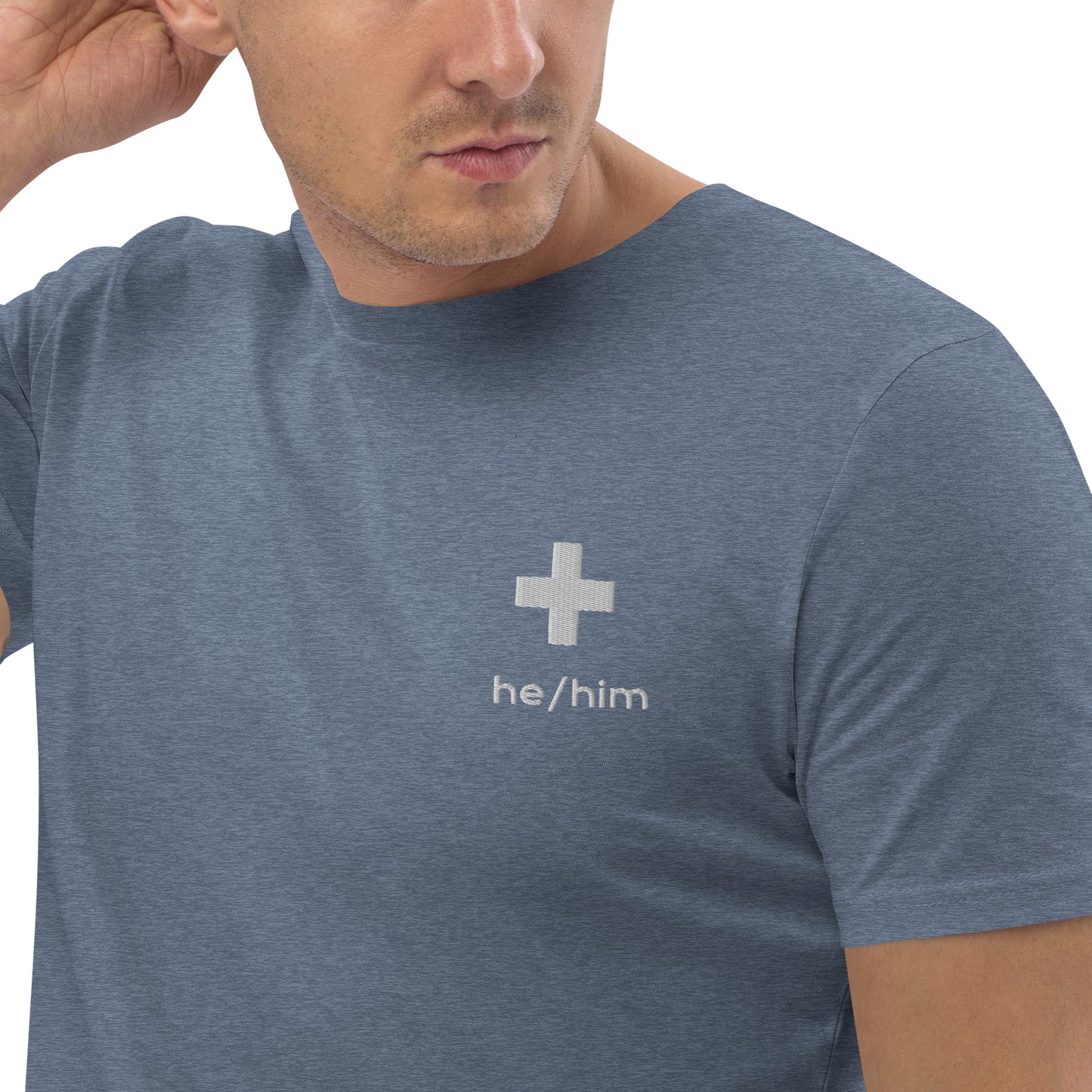 + Brand he/him Pronouns Unisex Organic Cotton T-Shirt - Various Colours