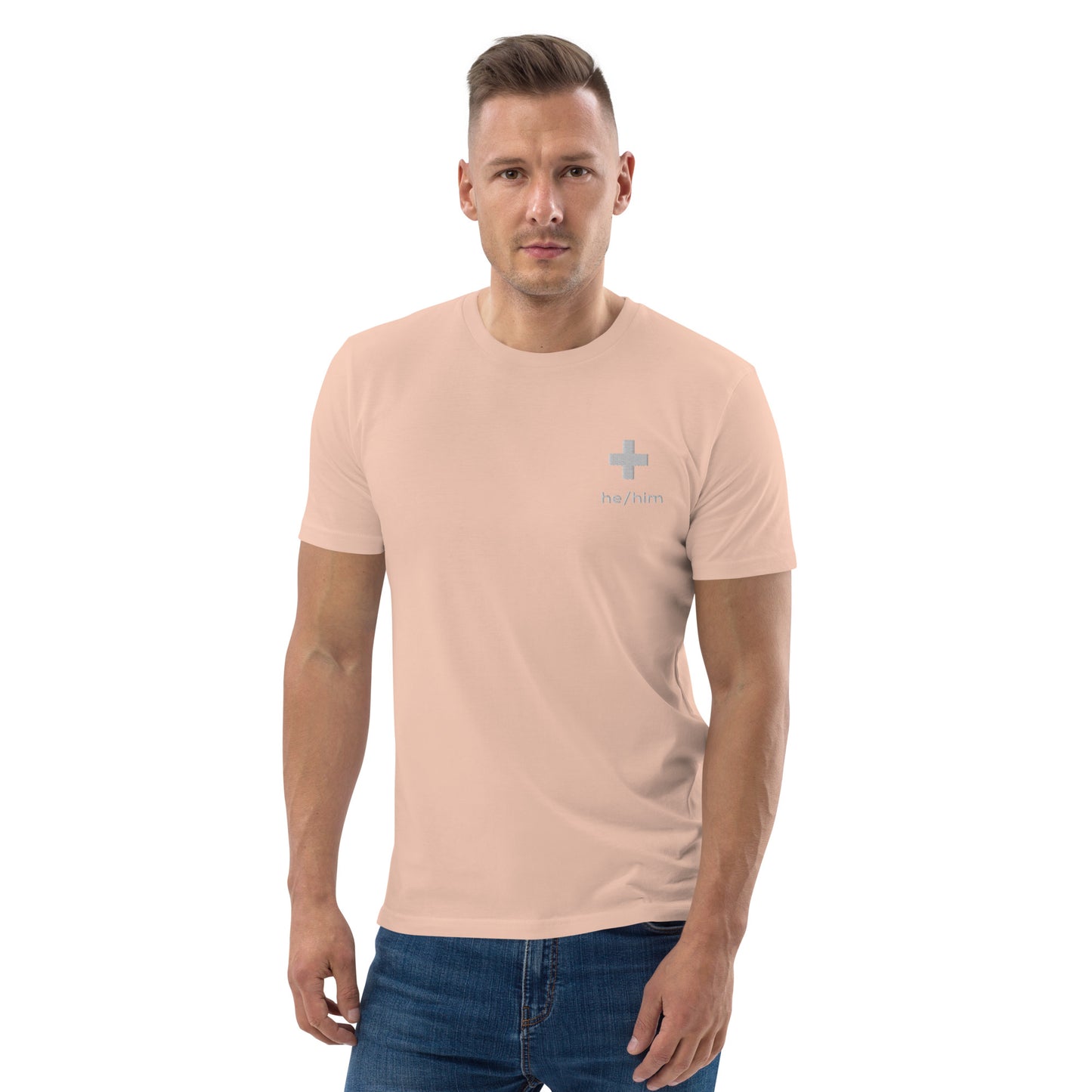 + Brand he/him Pronouns Unisex Organic Cotton T-Shirt - Various Colours