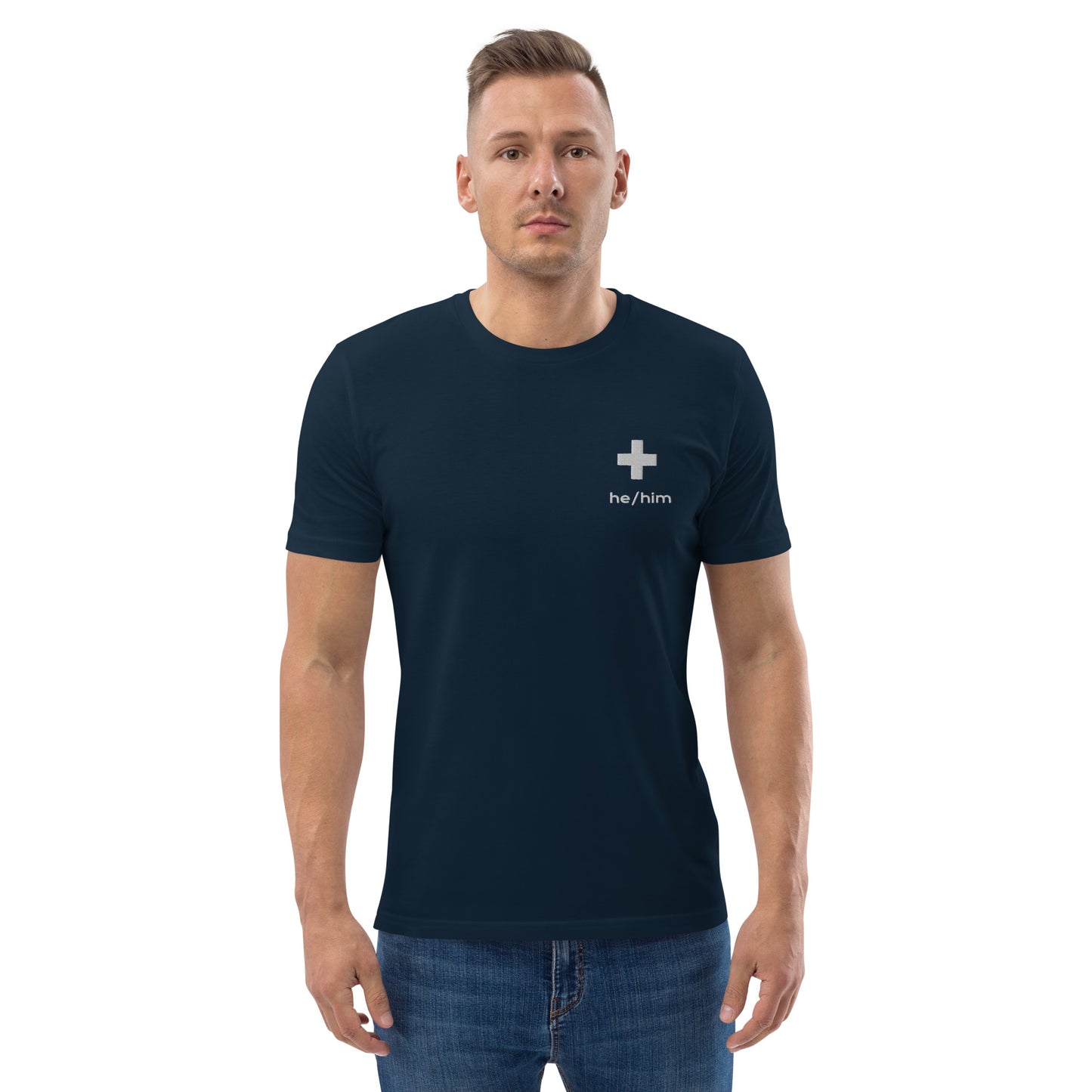 + Brand he/him Pronouns Unisex Organic Cotton T-Shirt - Various Colours