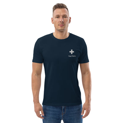+ Brand he/him Pronouns Unisex Organic Cotton T-Shirt - Various Colours