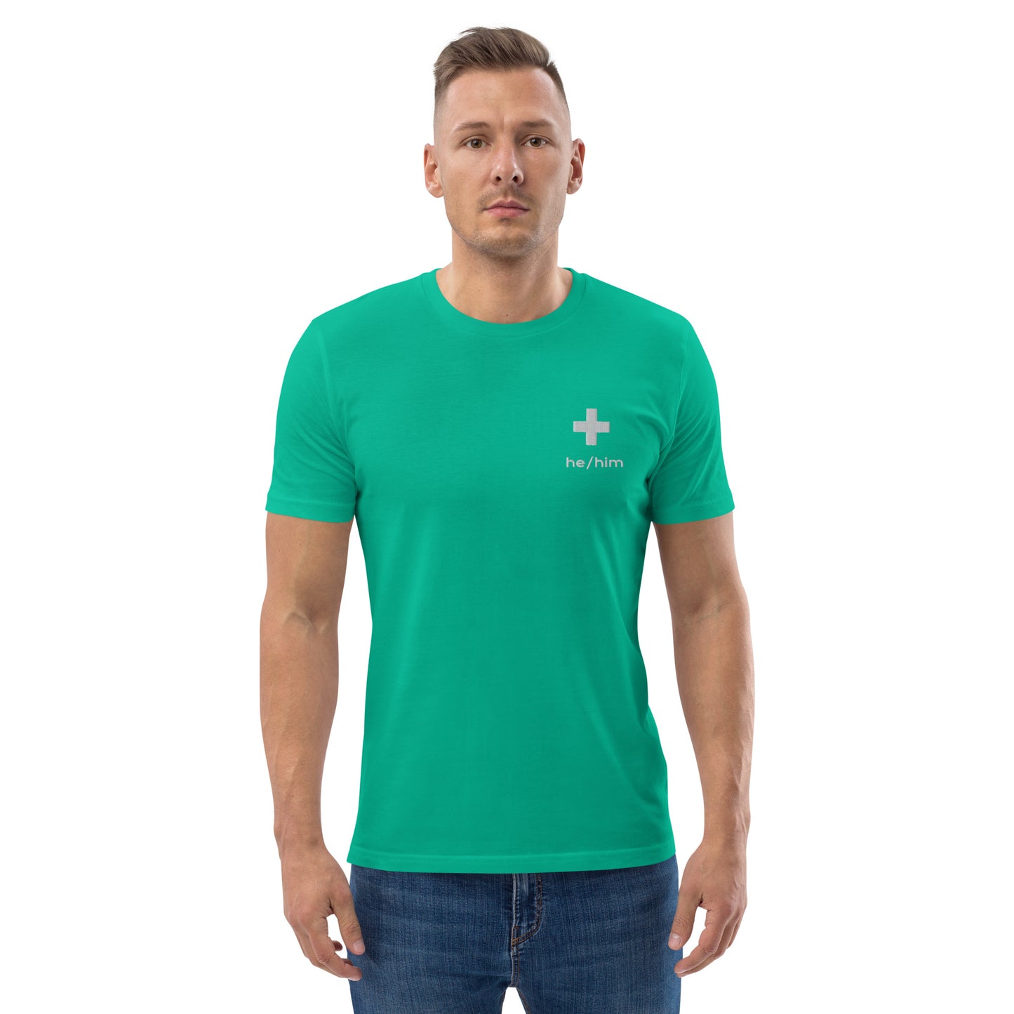 + Brand he/him Pronouns Unisex Organic Cotton T-Shirt - Various Colours