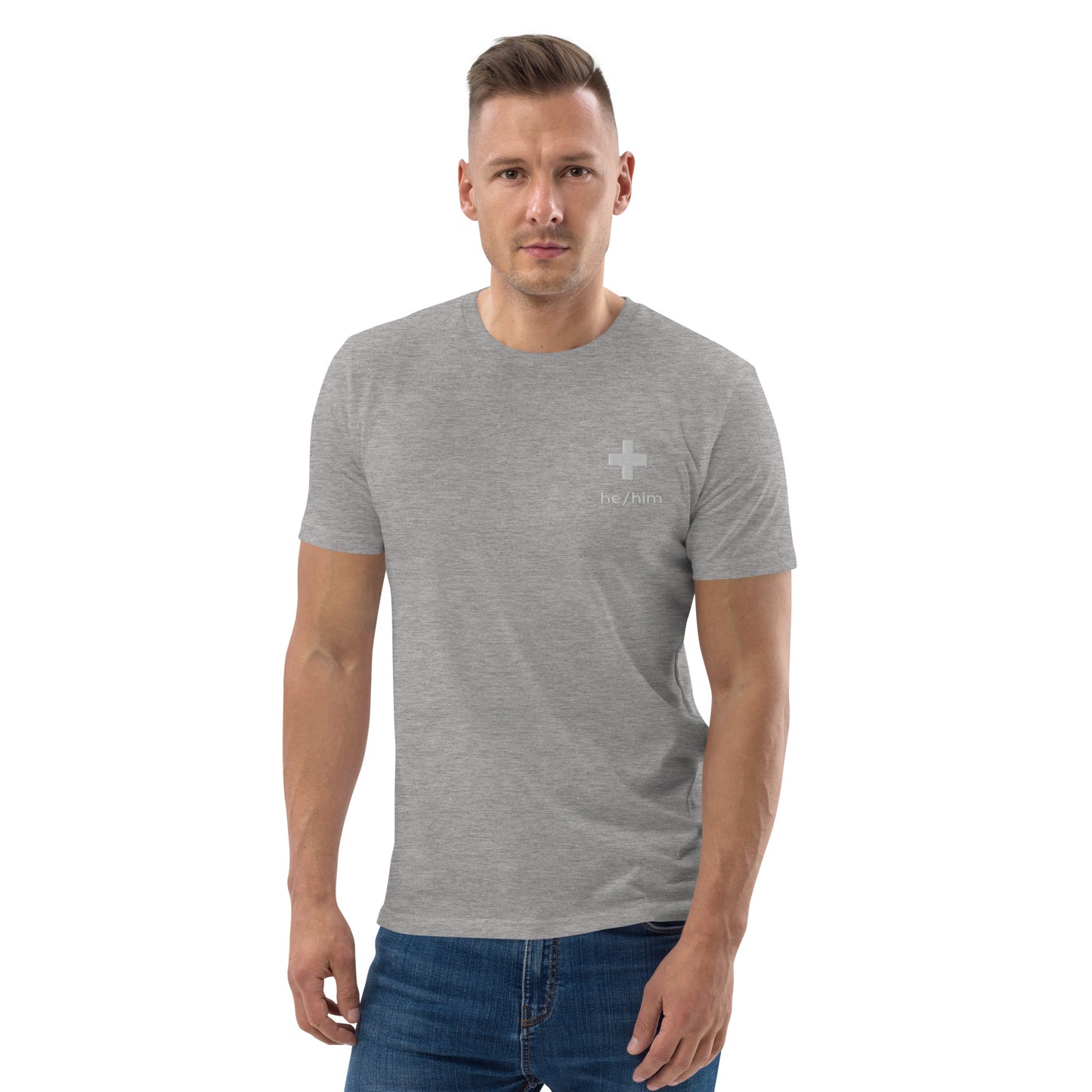 + Brand he/him Pronouns Unisex Organic Cotton T-Shirt - Various Colours