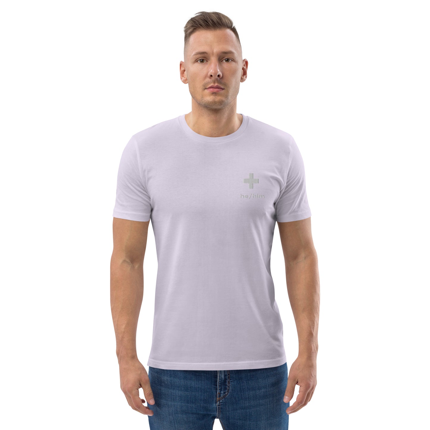 + Brand he/him Pronouns Unisex Organic Cotton T-Shirt - Various Colours