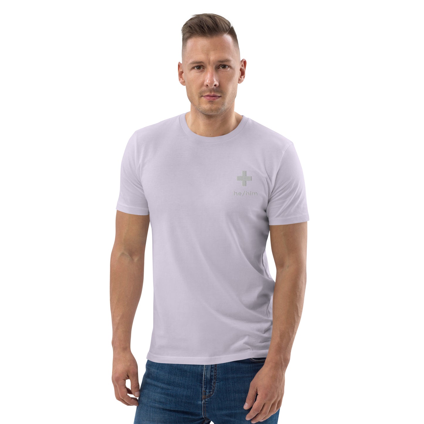 + Brand he/him Pronouns Unisex Organic Cotton T-Shirt - Various Colours