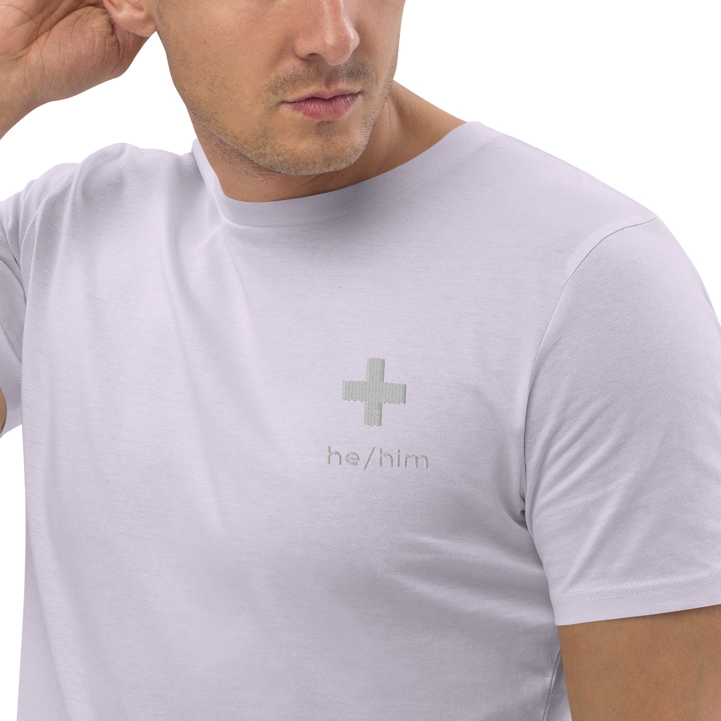 + Brand he/him Pronouns Unisex Organic Cotton T-Shirt - Various Colours