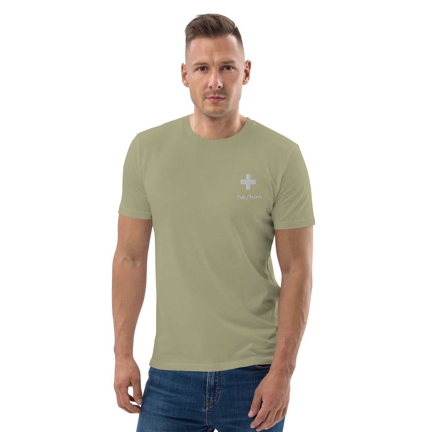 + Brand he/him Pronouns Unisex Organic Cotton T-Shirt - Various Colours