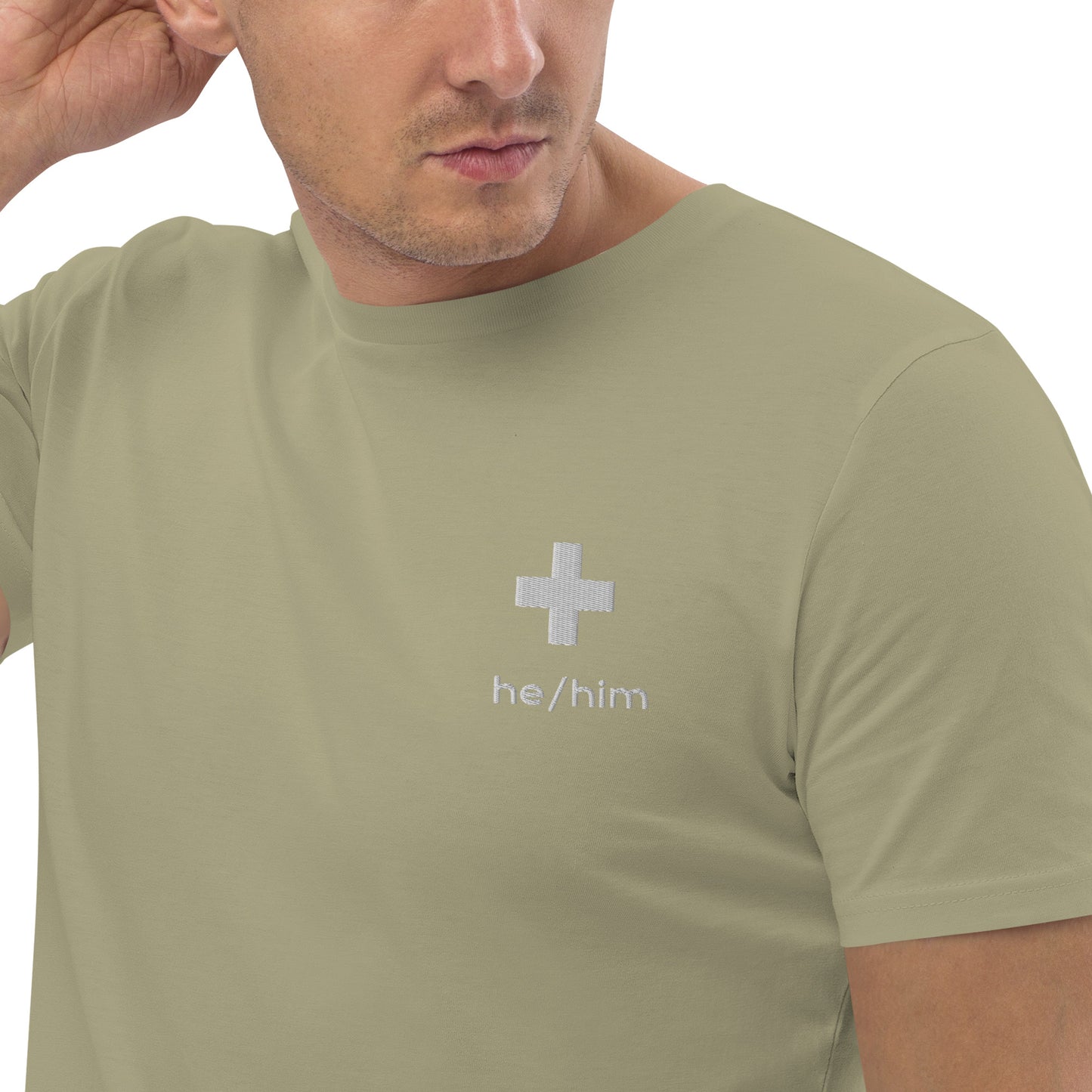 + Brand he/him Pronouns Unisex Organic Cotton T-Shirt - Various Colours