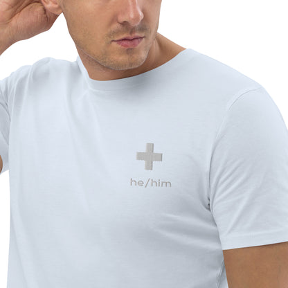 + Brand he/him Pronouns Unisex Organic Cotton T-Shirt - Various Colours