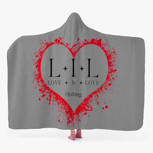 Love Is Love Dual-Sided Stitched Hoodie Blanket