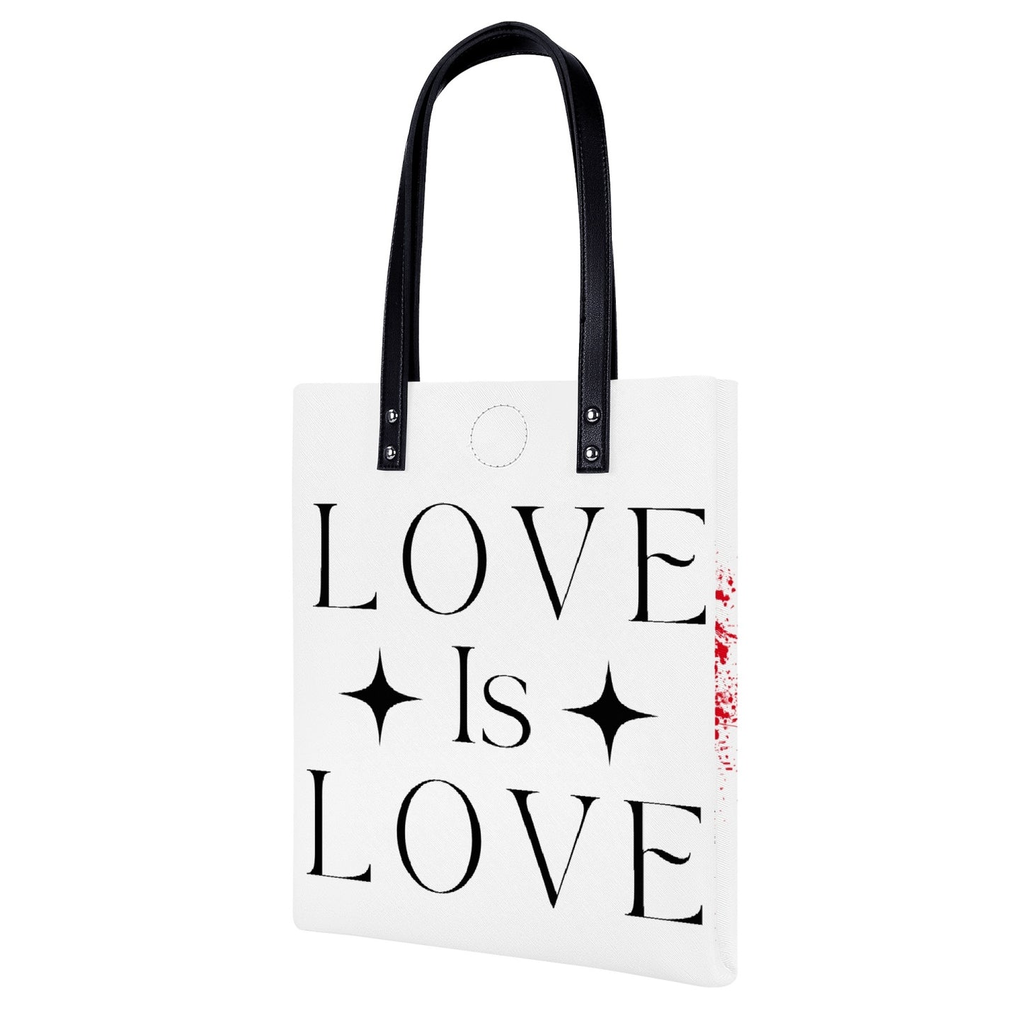 Love Is Love Logo PU Leather Tote Bag